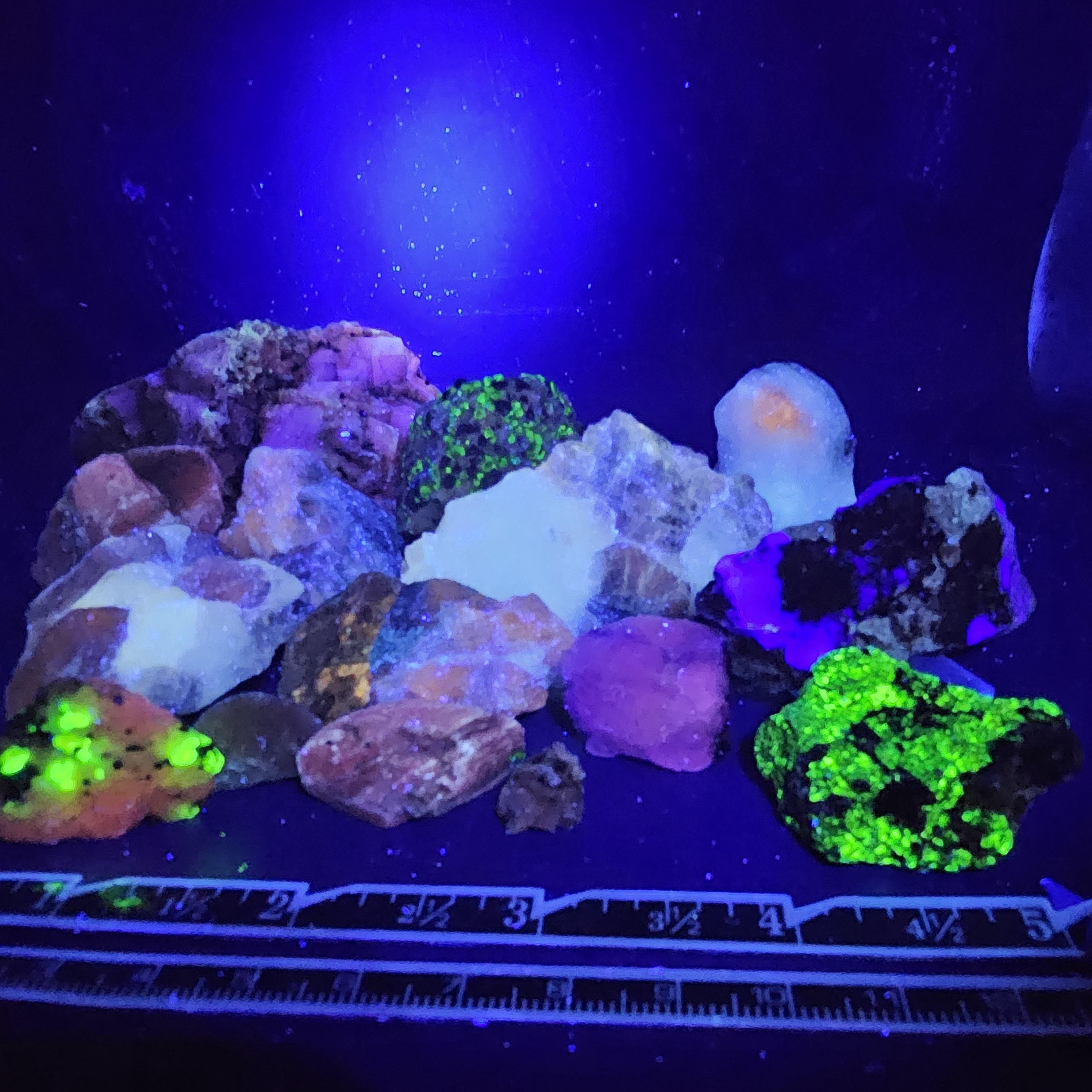 Fluorescent Minerals - Assorted 10 pcs by Sacred Alchemy Studios