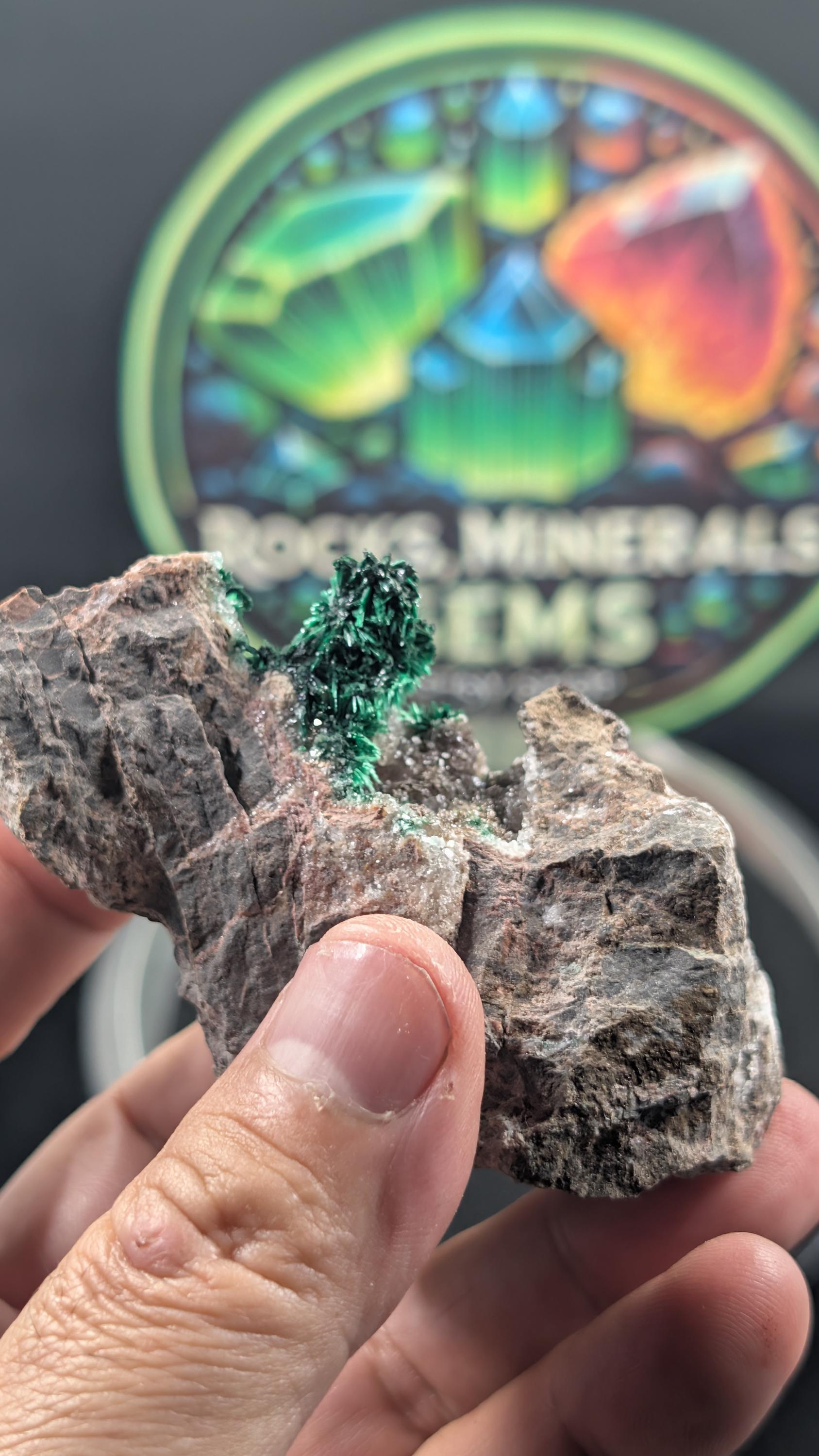 Brochantite - Arizona - Morenci Mine - Fibrous Museum Grade