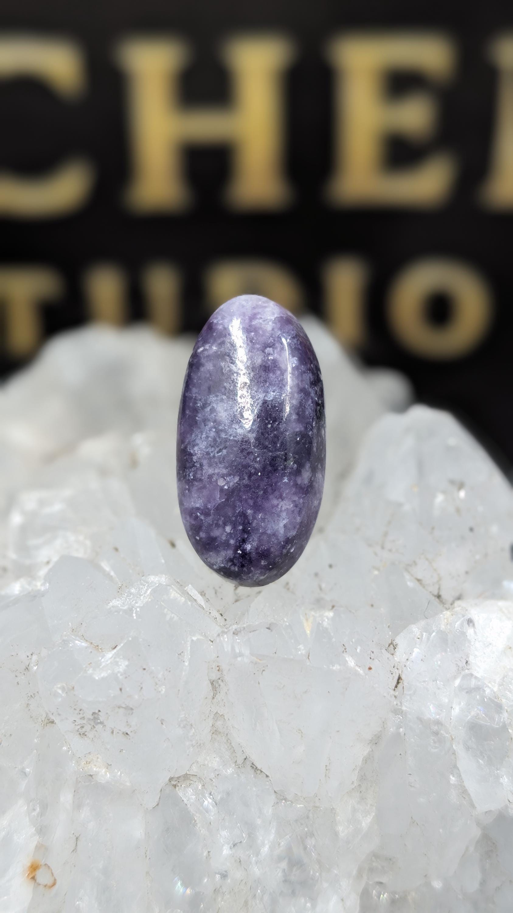 Lepidolite - India - 1 Cabochon Handcrafted by Sacred Alchemy Studios