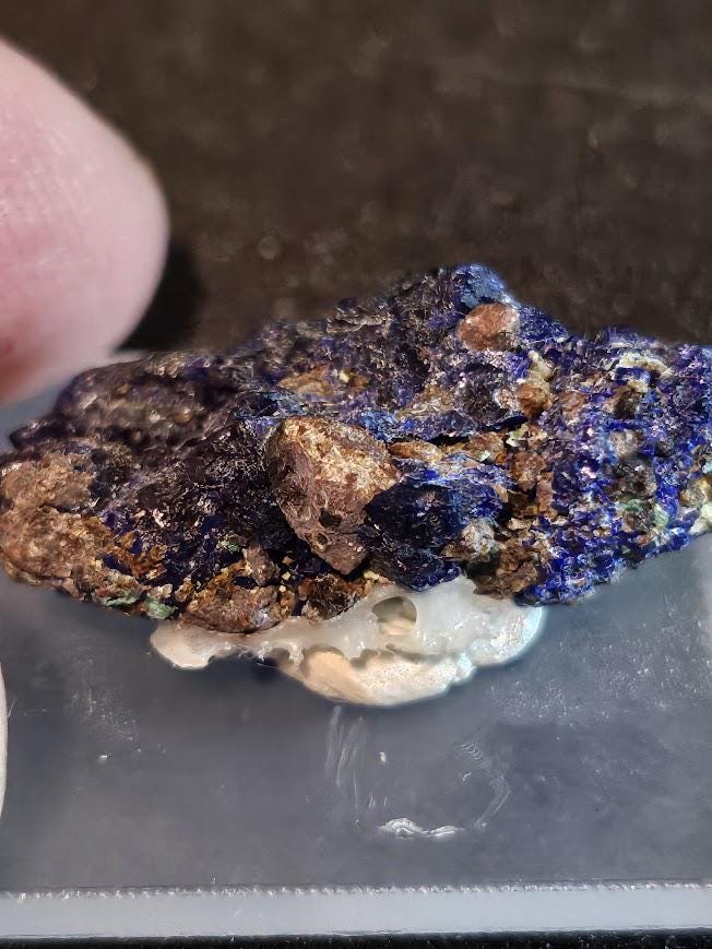 Azurite with Malachite and Calcite Crystals – Morenci Mine, Arizona by Sacred Alchemy Studios