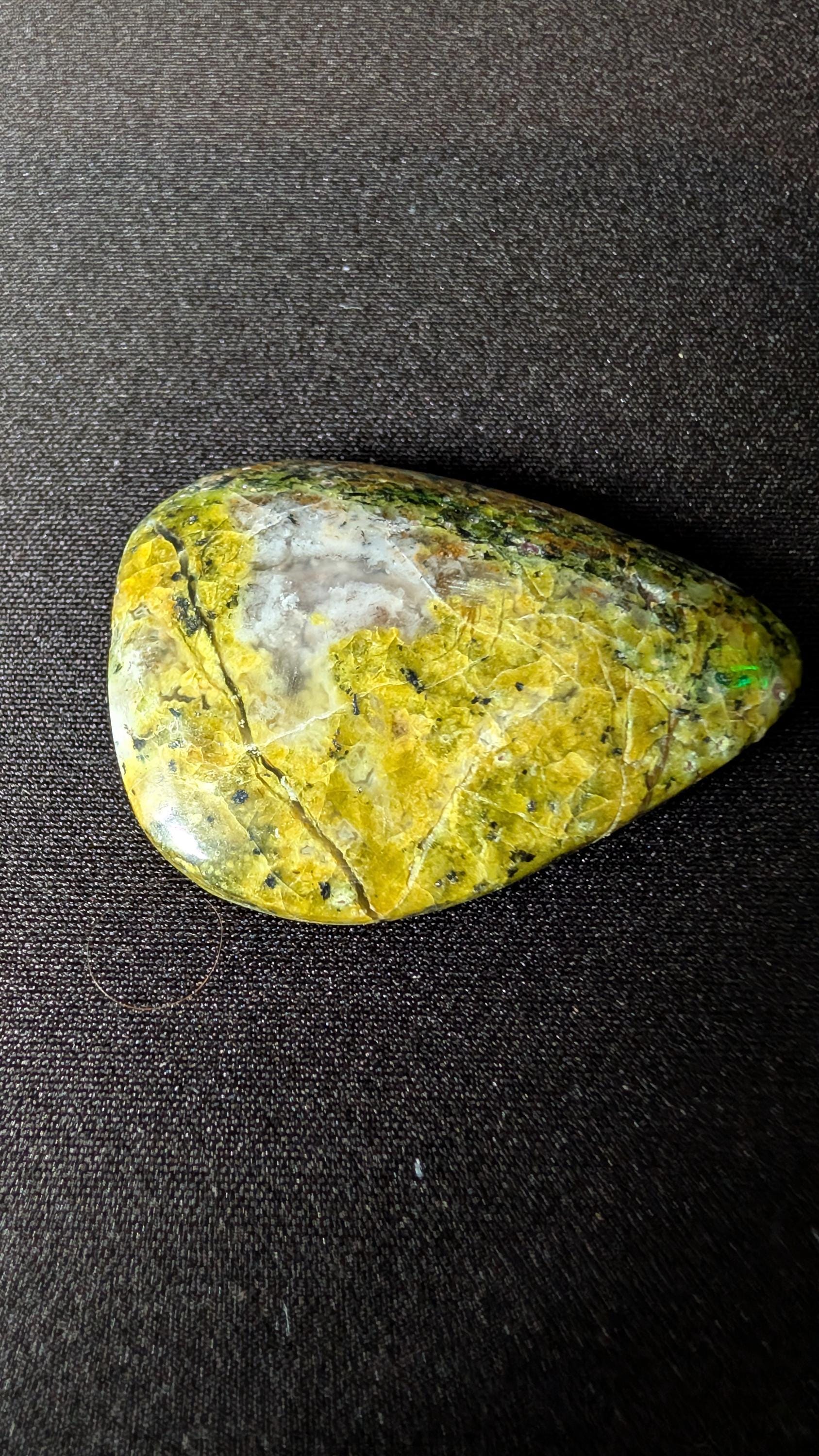 Green Opal - Madagascar - 1 Cabochon - Translucent Apple-Green by Sacred Alchemy Studios