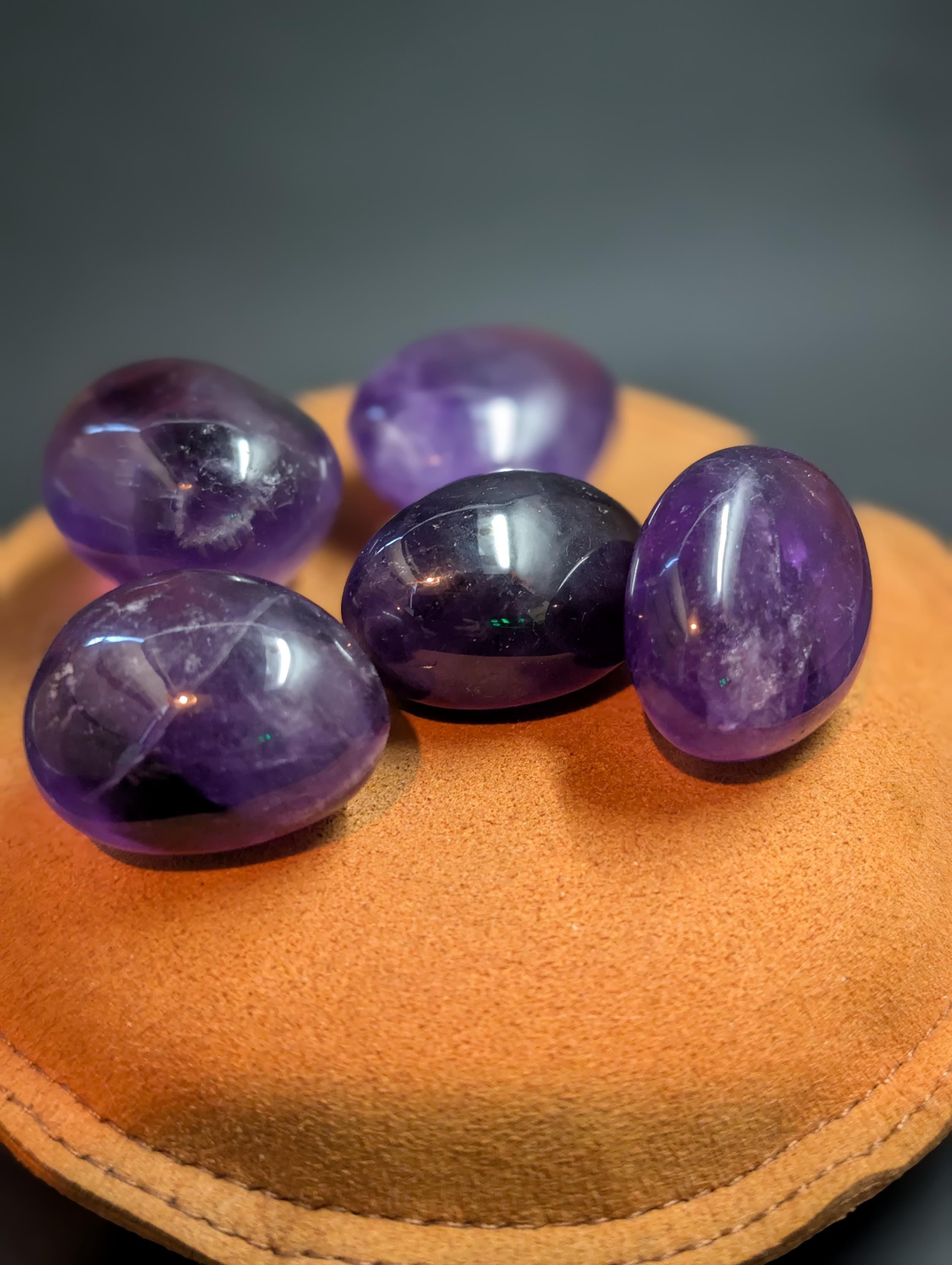 Amethyst – Rwandan Chevron – Small Tumble by Sacred Alchemy Studios