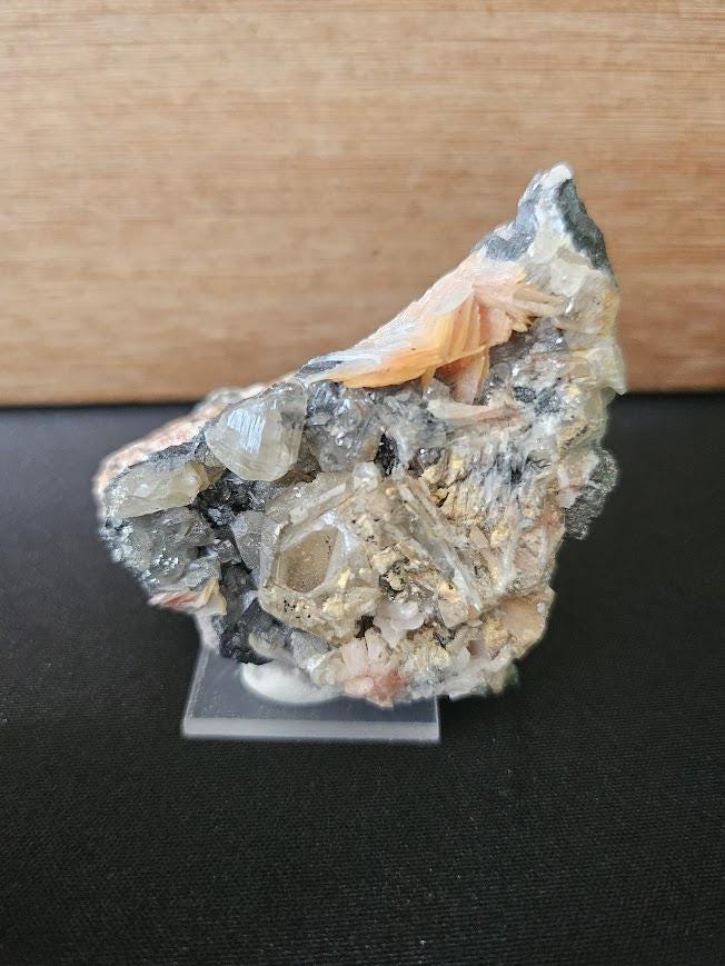 Barite & Cerussite on Galena – Morocco - Mibladen Mine