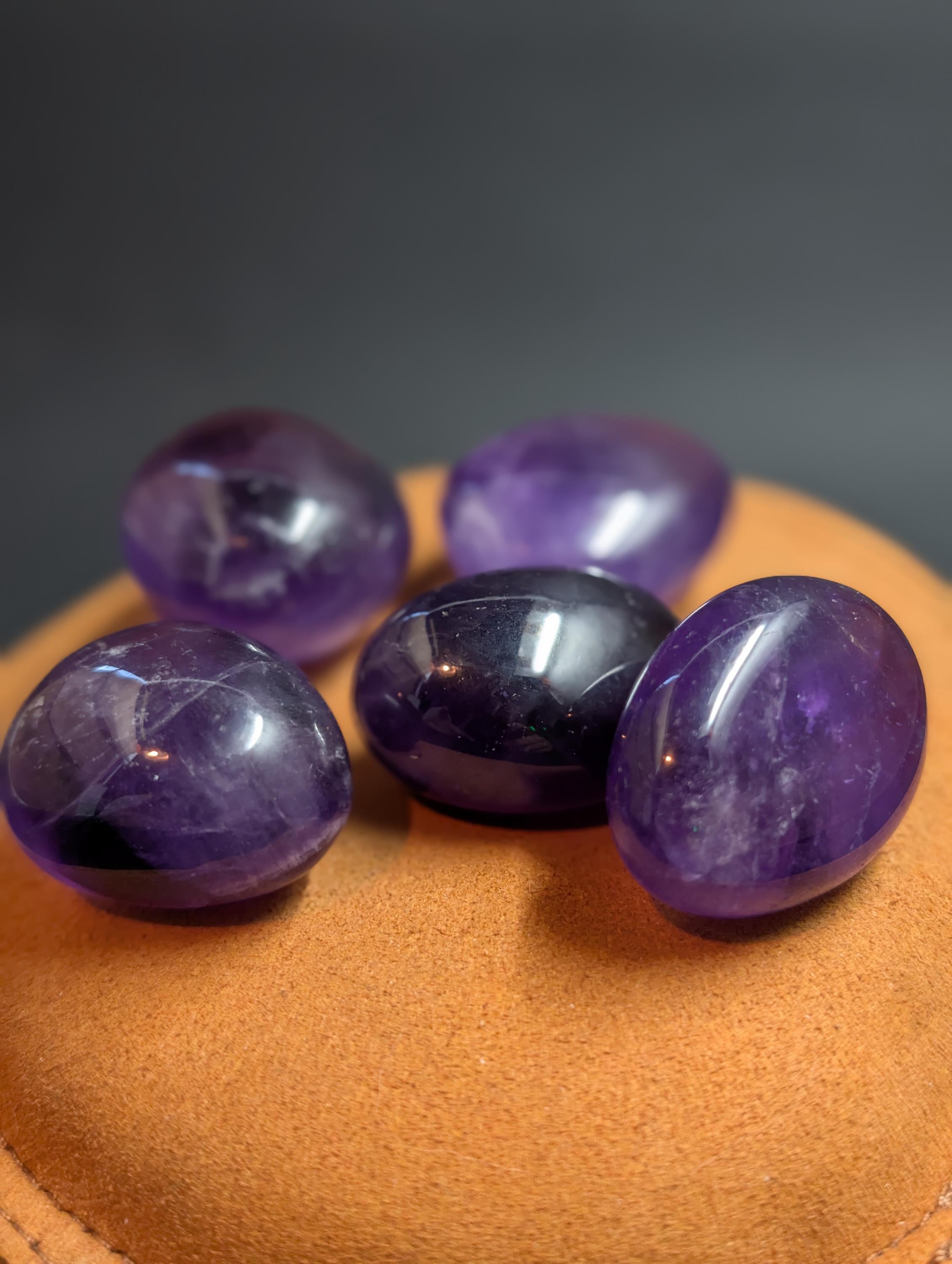Amethyst – Rwandan Chevron – Small Tumble by Sacred Alchemy Studios