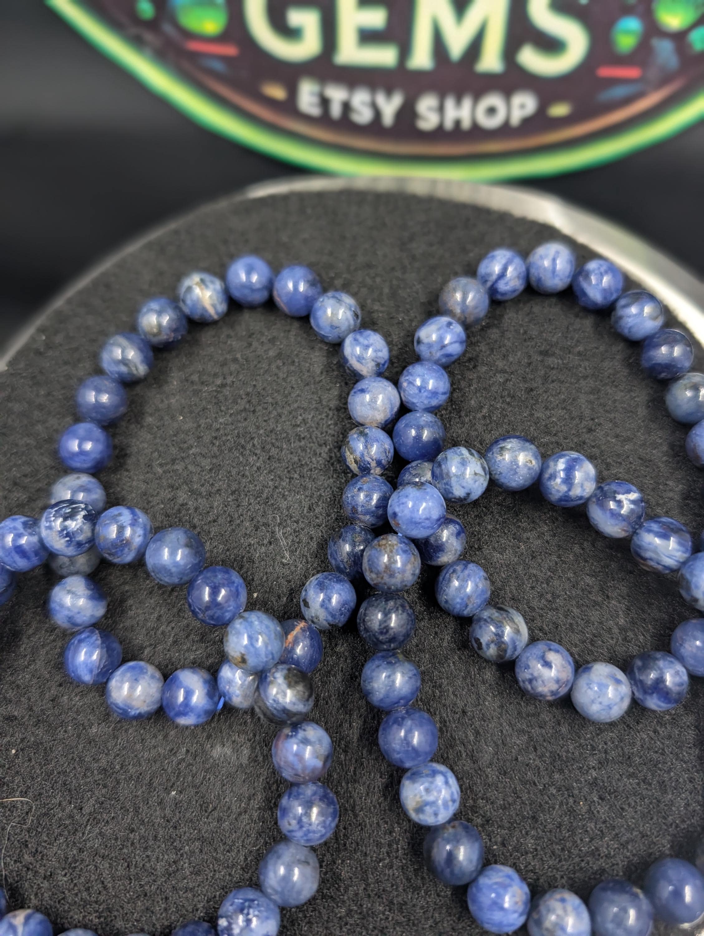 Sodalite Bracelet – 8mm Beads – Brazil - 1 pc by Sacred Alchemy Studios