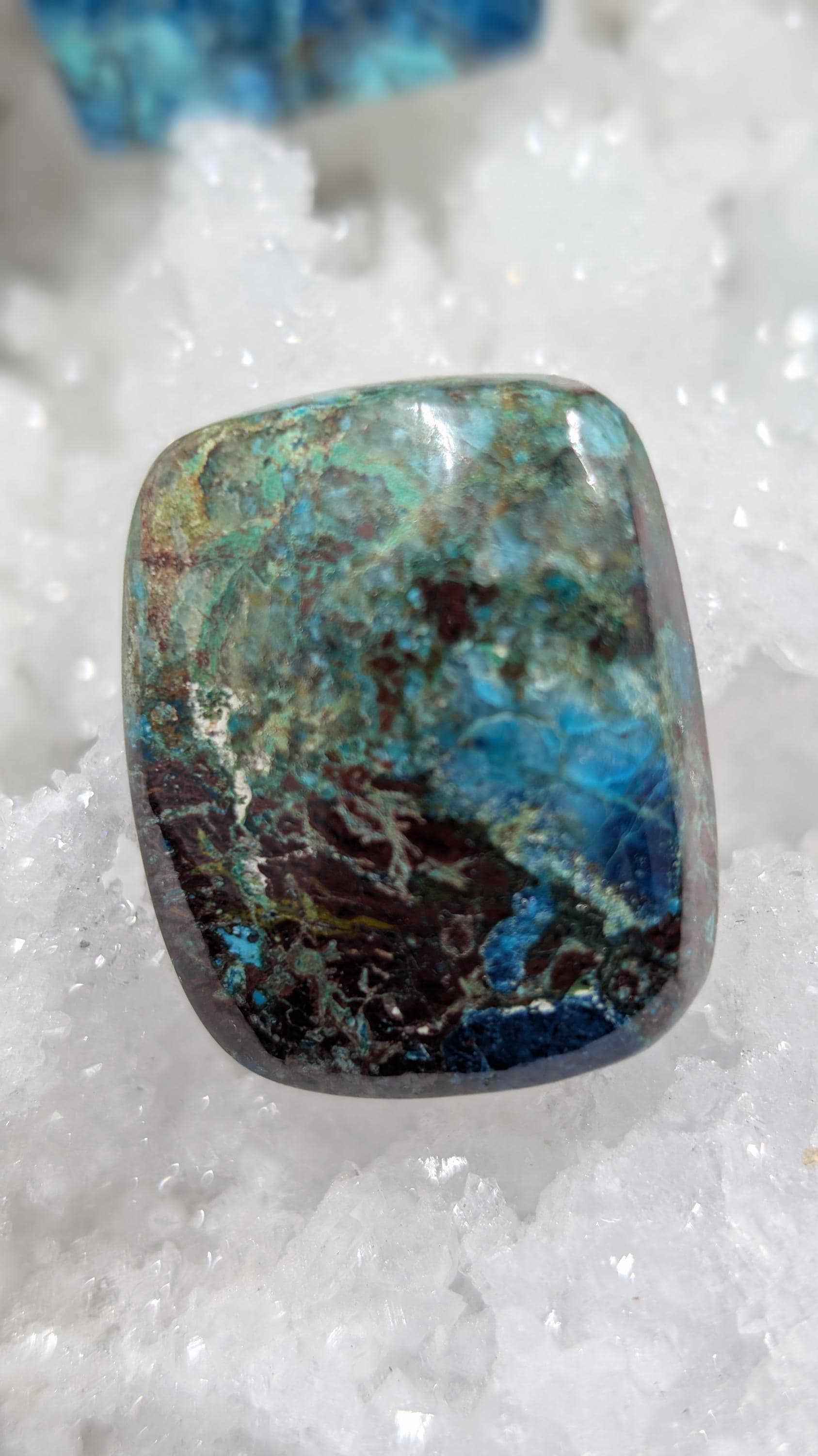 Chrysocolla - Arizona (Pima County, Tucson Mountains) - 1 Cabochon
