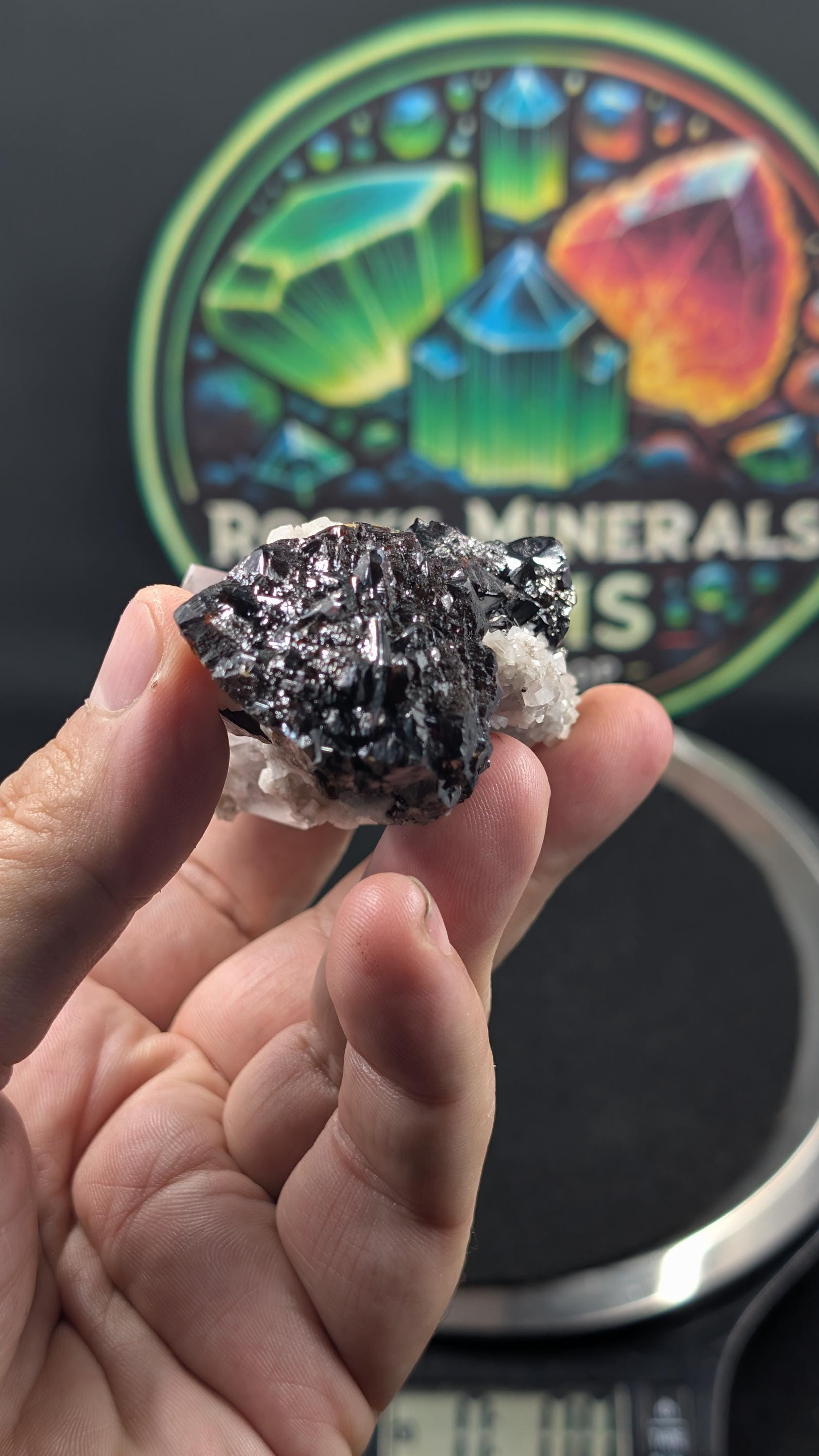 Sphalerite with Purple Fluorite on Dolomite by Sacred Alchemy Studios