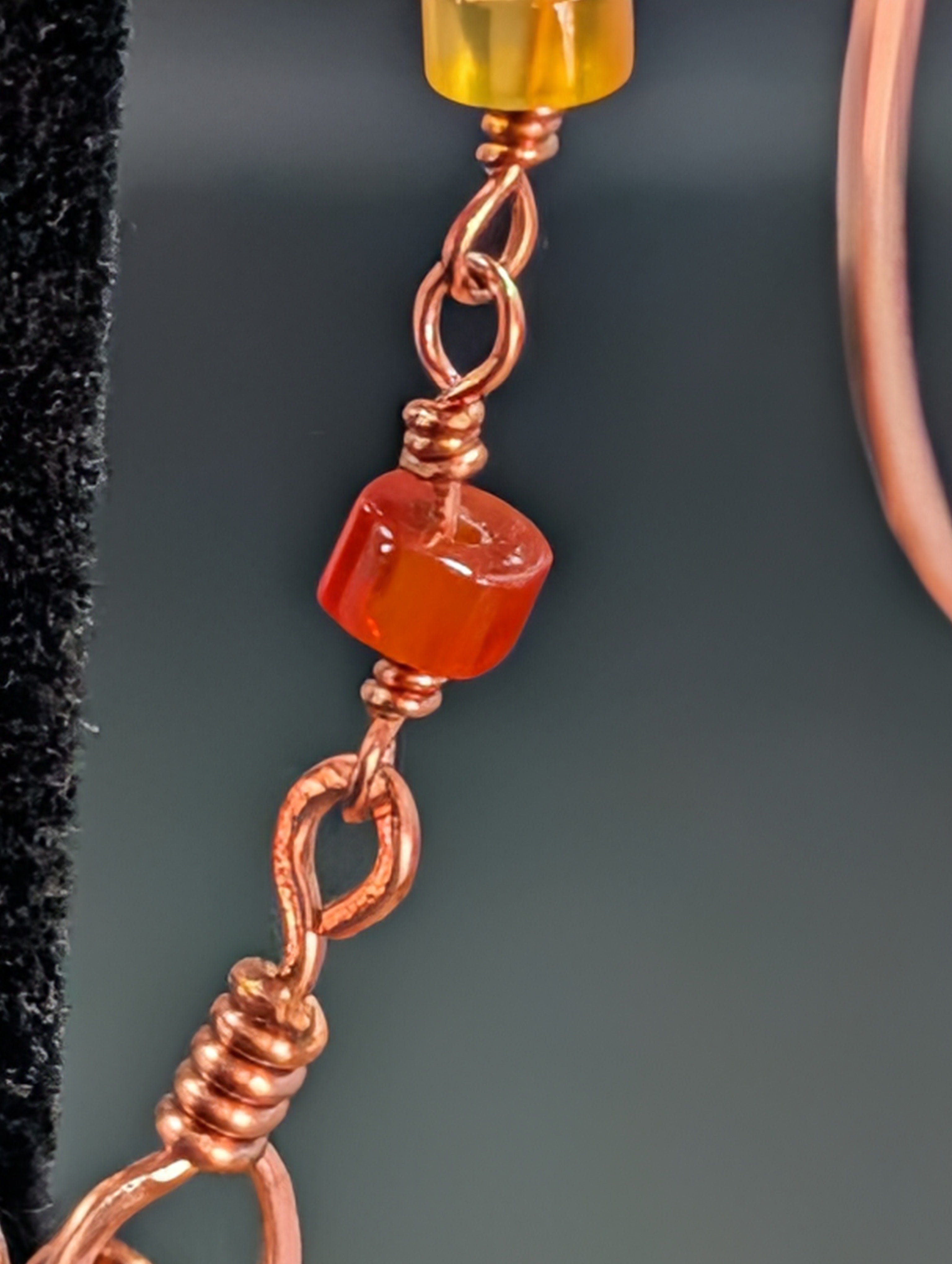 Carnelian And Copper Earrings And Bracelet Set One Of A Kind Handmade Jewelry Collection by Sacred Alchemy Studios
