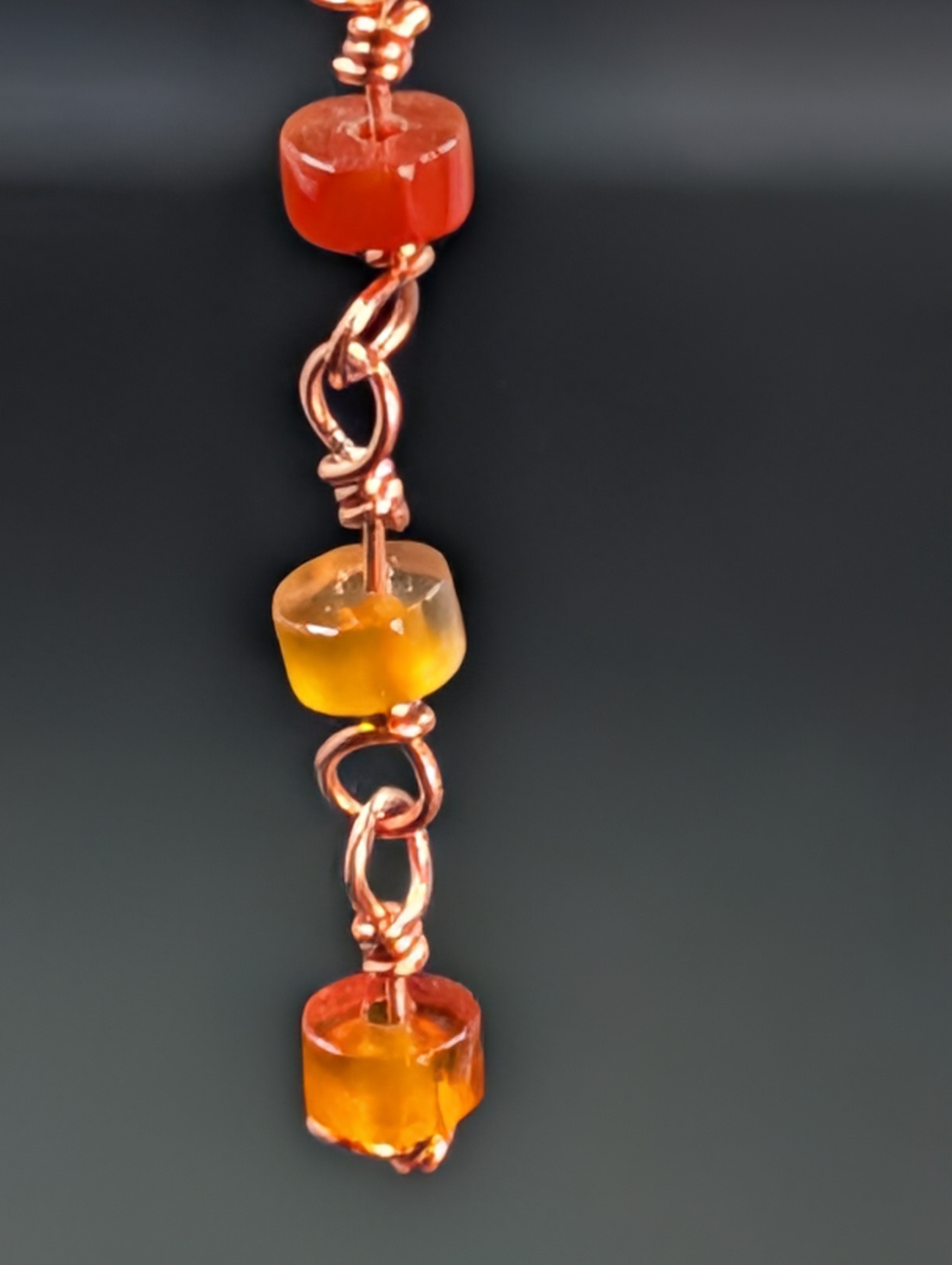 Carnelian And Copper Earrings And Bracelet Set One Of A Kind Handmade Jewelry Collection by Sacred Alchemy Studios