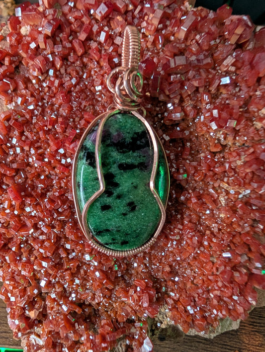 Ruby – Kenya – 1 Cabochon - Hand-Cut by Me & Wire Wrapped