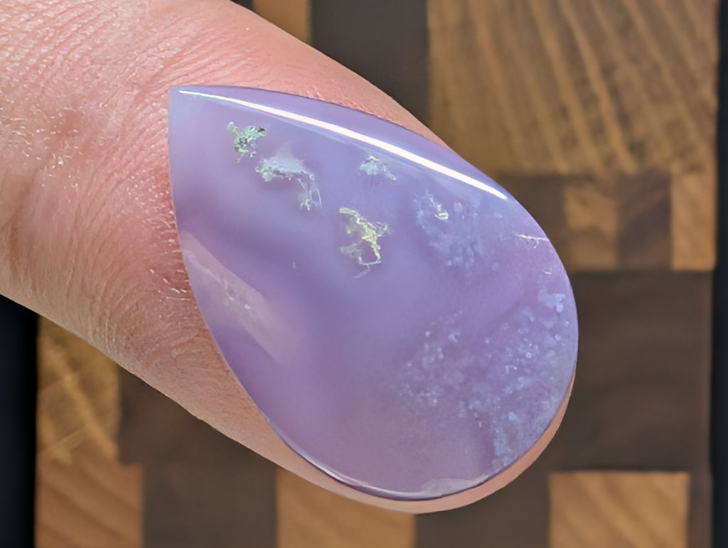 Purple Plume Aurora Doublet Pendant & Earrings Cabochon Set, Plus Teardrop Purple Moss Agate Pendant Cabochon, and Special Purple Grape Agate Piece