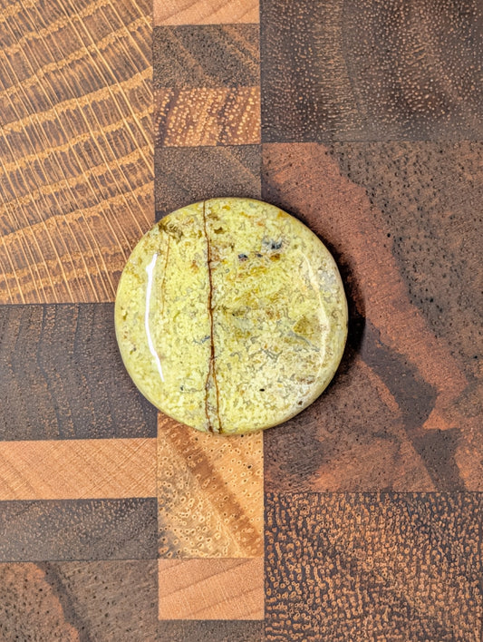 Lemon Jasper - Mined in Madagascar - Cabochon - Vibrant Yellow Tones
