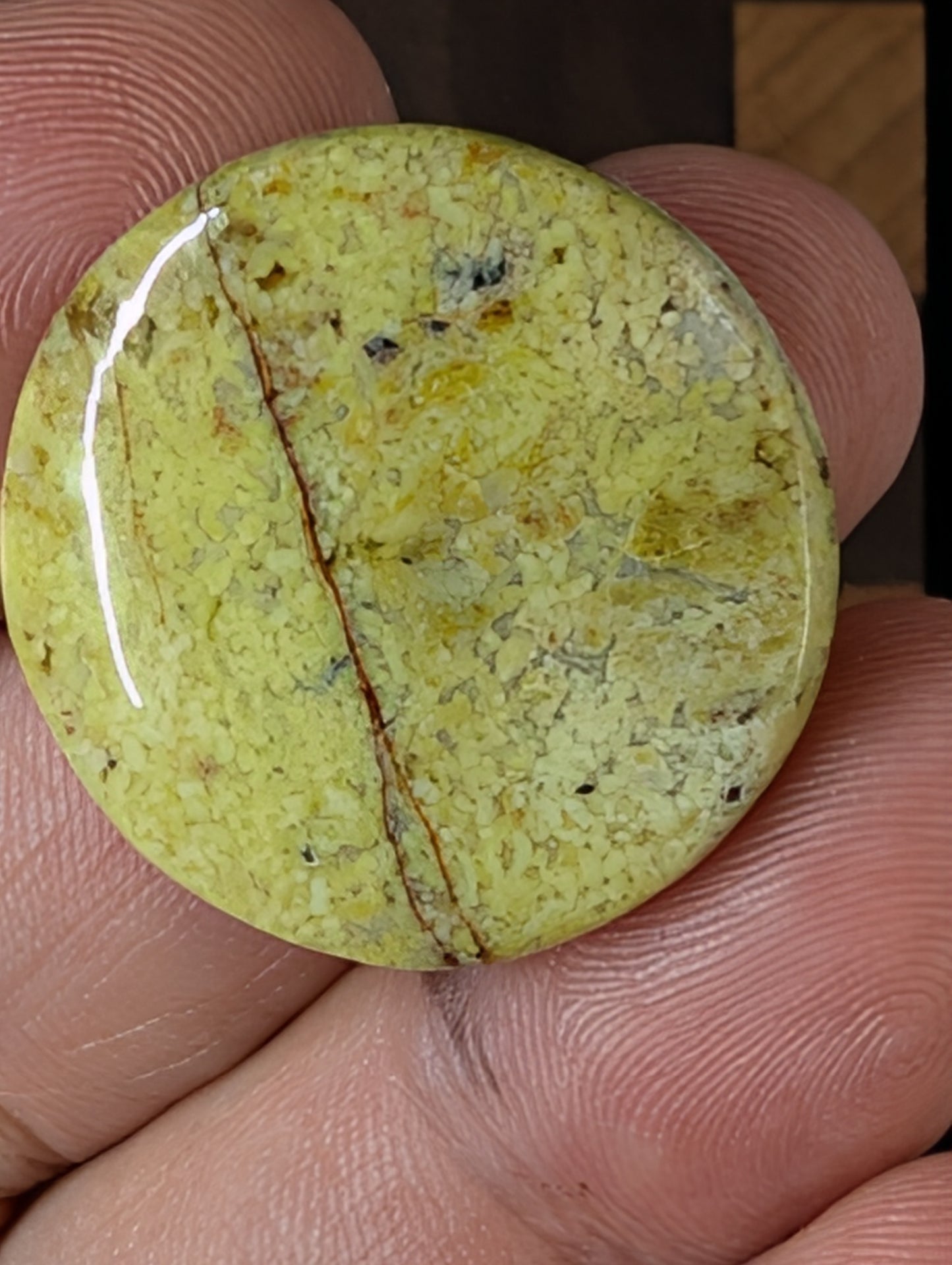 Lemon Jasper - Mined in Madagascar - Cabochon - Vibrant Yellow Tones