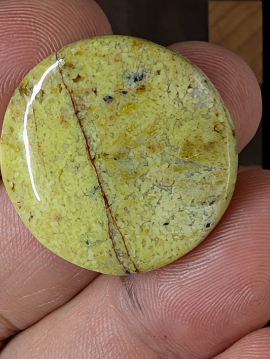 Lemon Jasper - Mined in Madagascar - Cabochon - Vibrant Yellow Tones