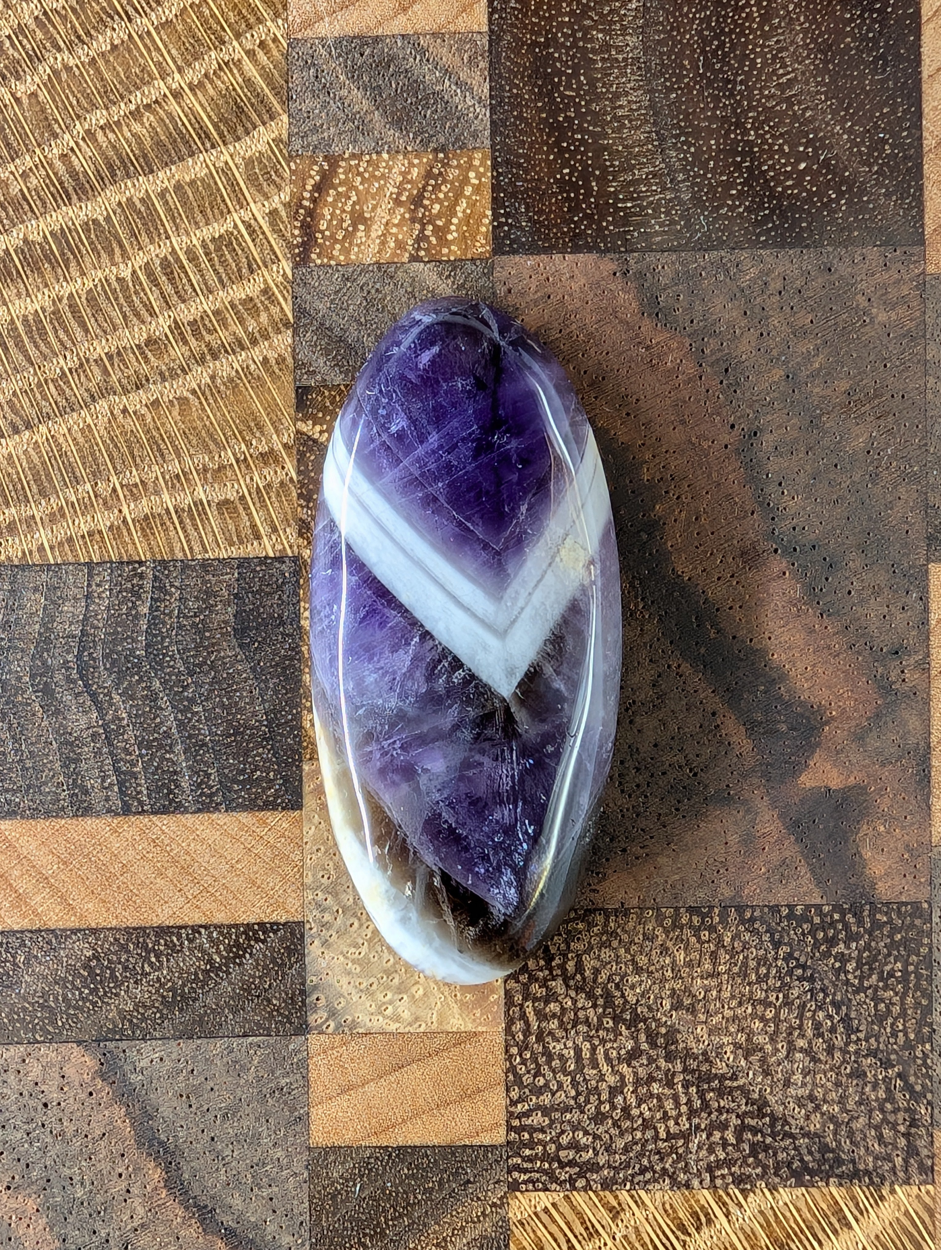 Amethyst - Chevron Amethyst - Rwanda - Cabochon - Distinctive Banding by Sacred Alchemy Studios