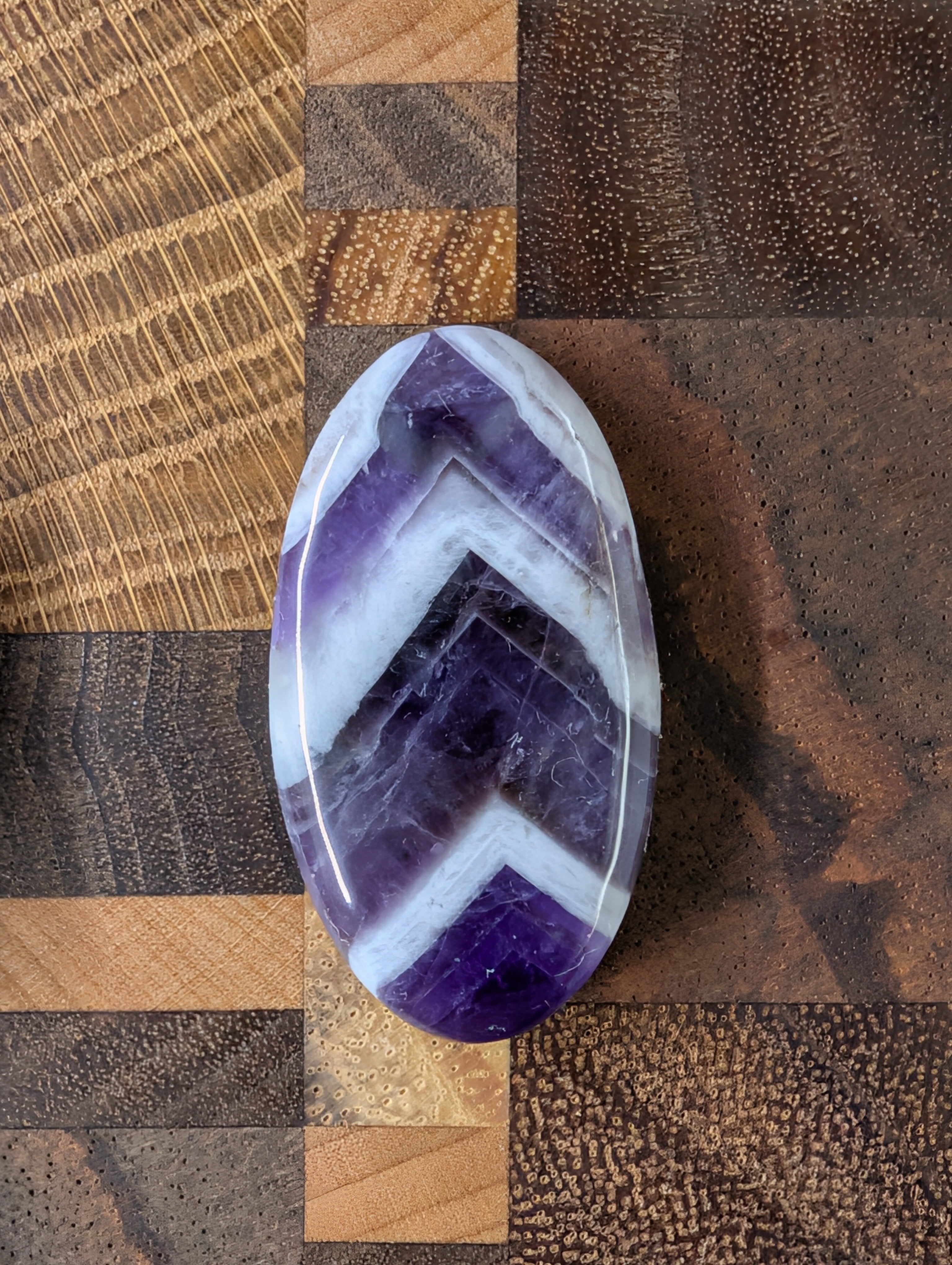 Amethyst - Chevron Amethyst - Rwanda - Cabochon - Distinctive Banding by Sacred Alchemy Studios
