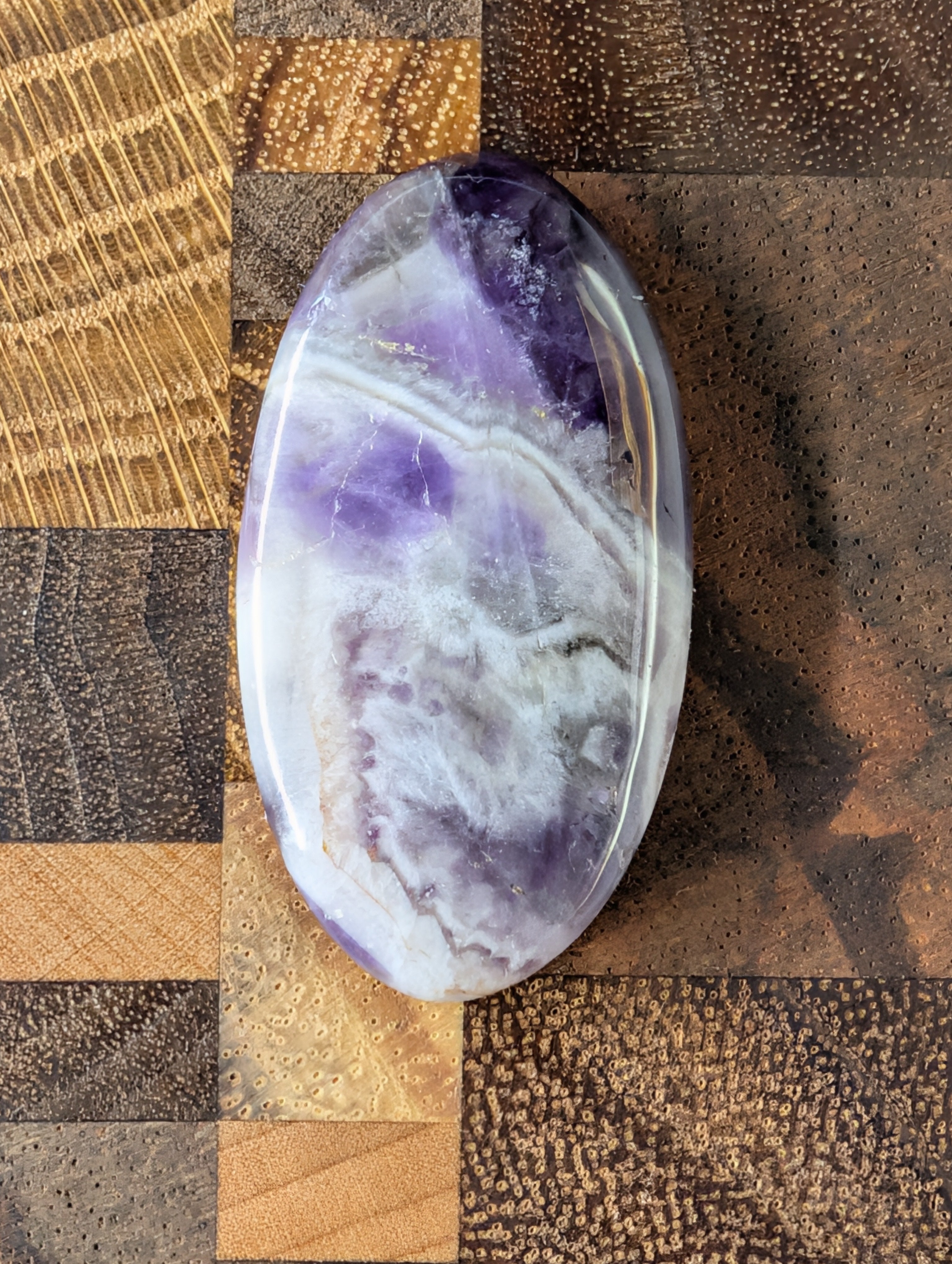 Amethyst - Chevron Amethyst - Rwanda - Cabochon - Distinctive Banding by Sacred Alchemy Studios