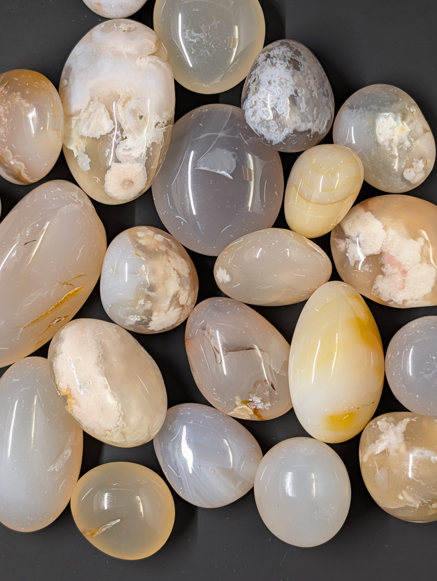 Flower Agate - Tumbled Stones from Madagascar - Smooth Polished Finish