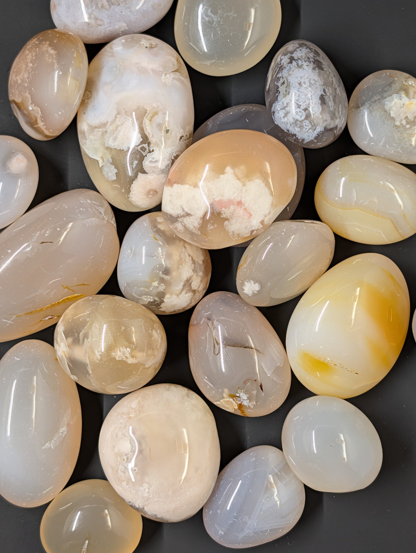 Flower Agate - Tumbled Stones from Madagascar - Smooth Polished Finish
