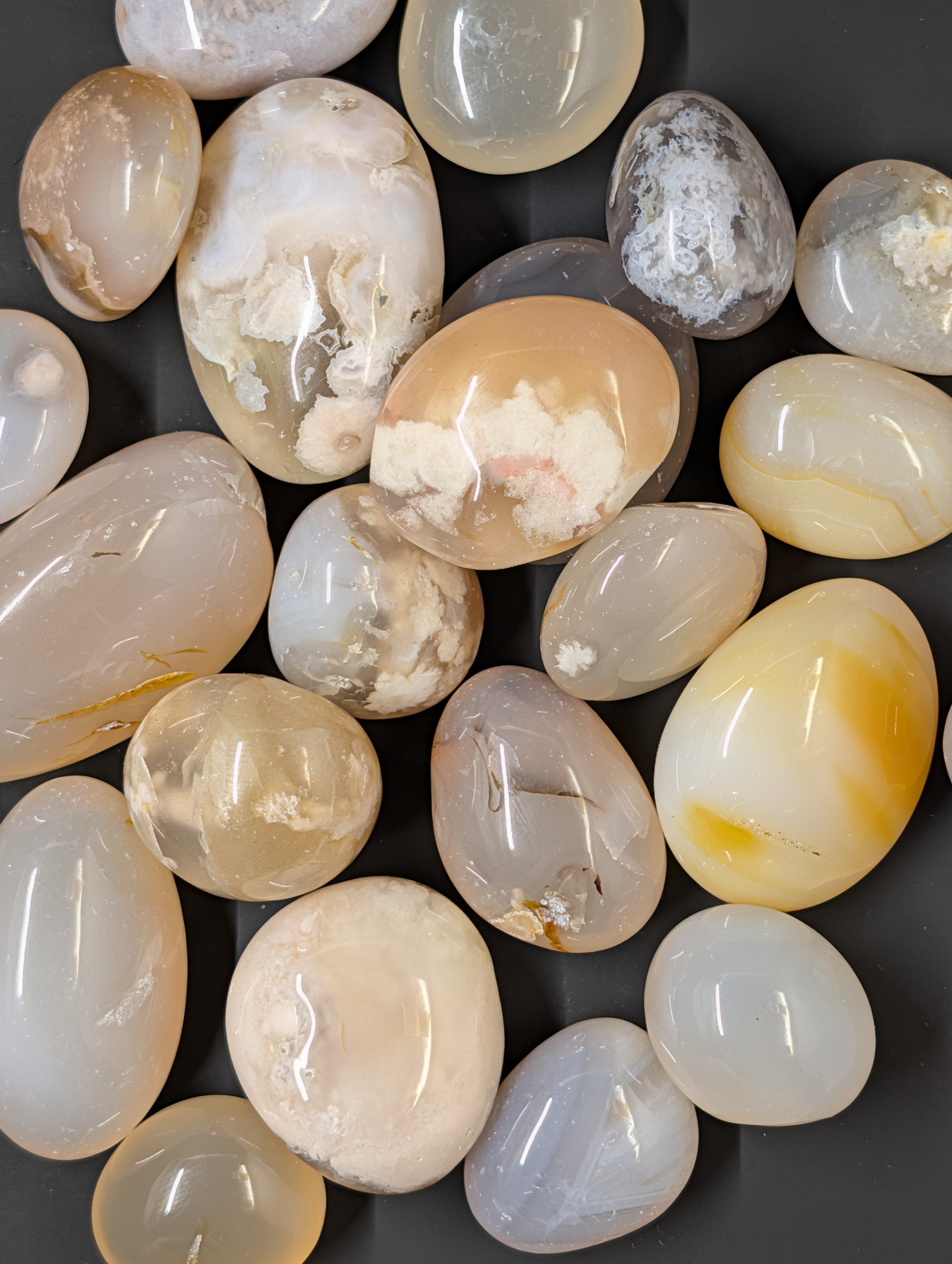 Flower Agate - Tumbled Stones from Madagascar - Smooth Polished Finish by Sacred Alchemy Studios