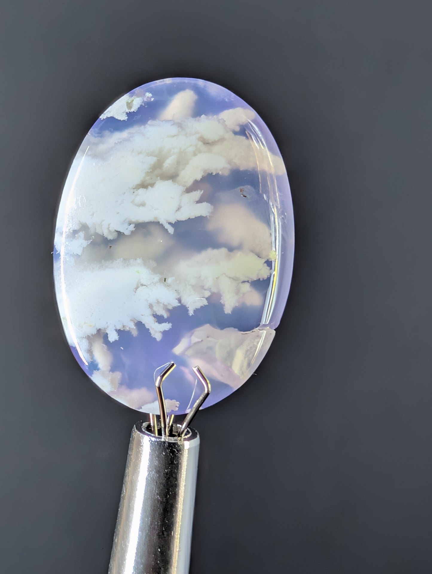 Purple Plume Aurora Doublet Cabochon