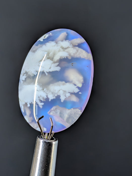 Purple Plume Aurora Doublet Cabochon