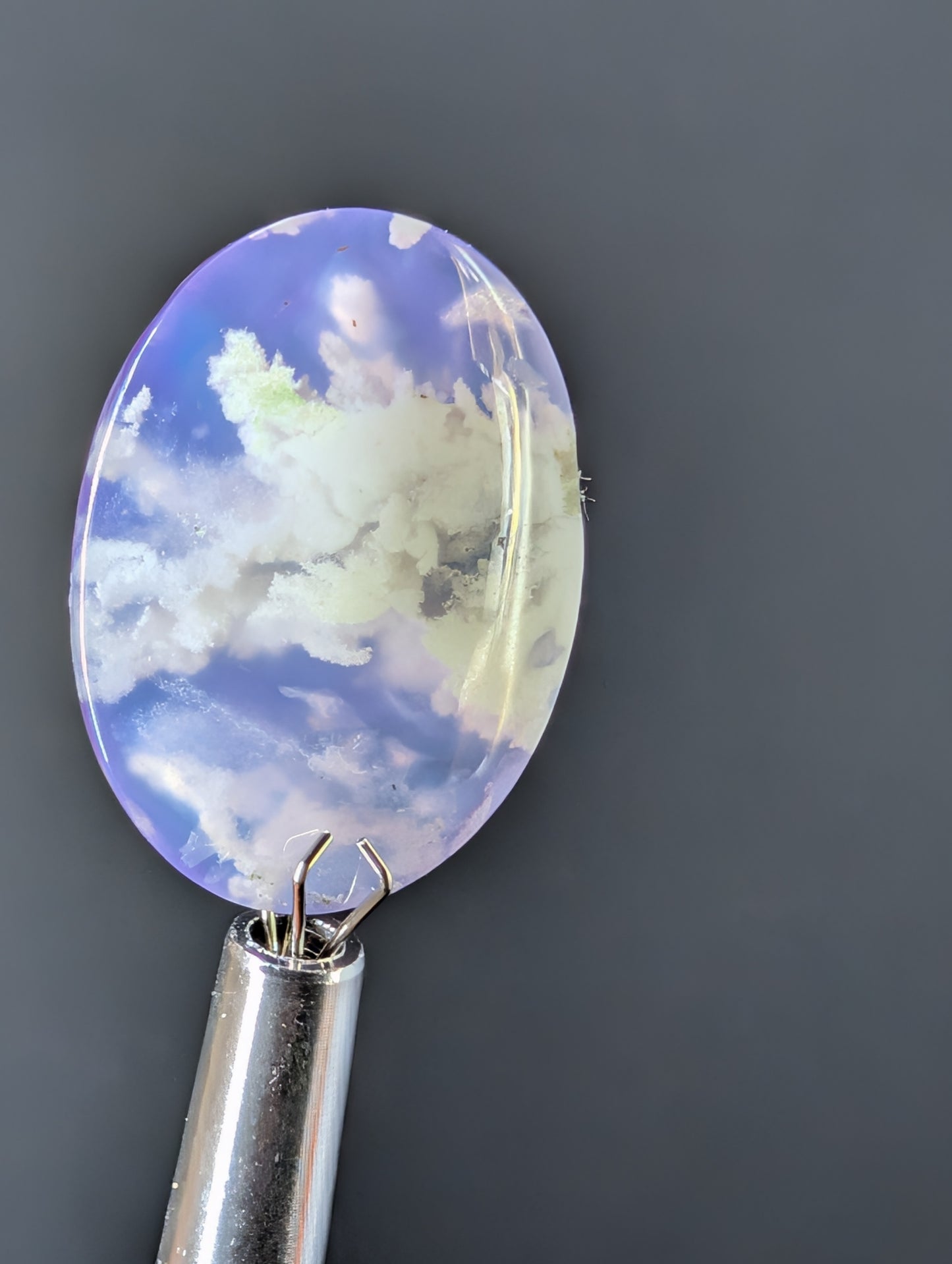 Purple Plume Aurora Doublet Cabochon