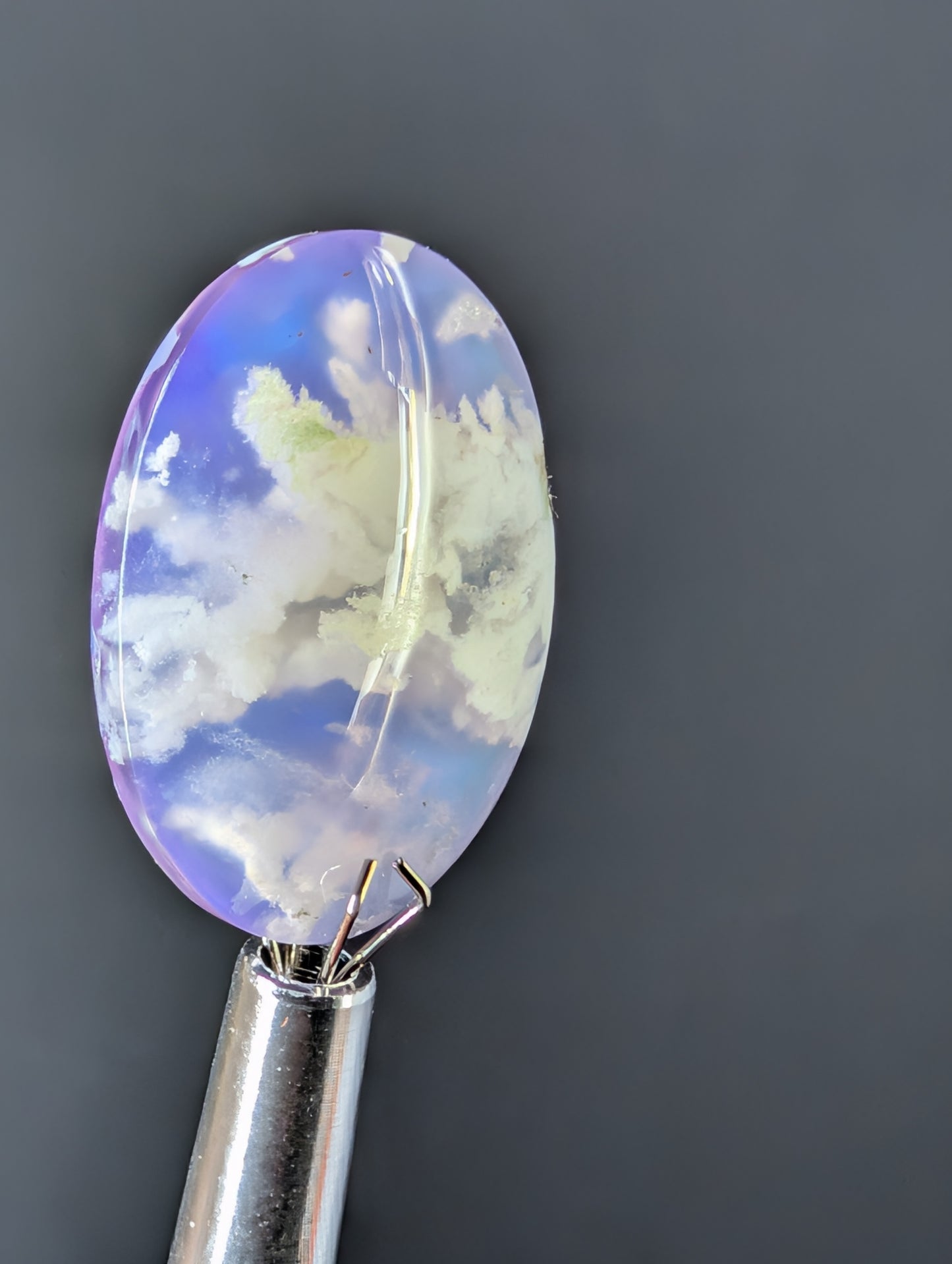 Purple Plume Aurora Doublet Cabochon
