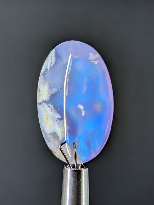 Purple Plume Aurora Doublet Cabochon