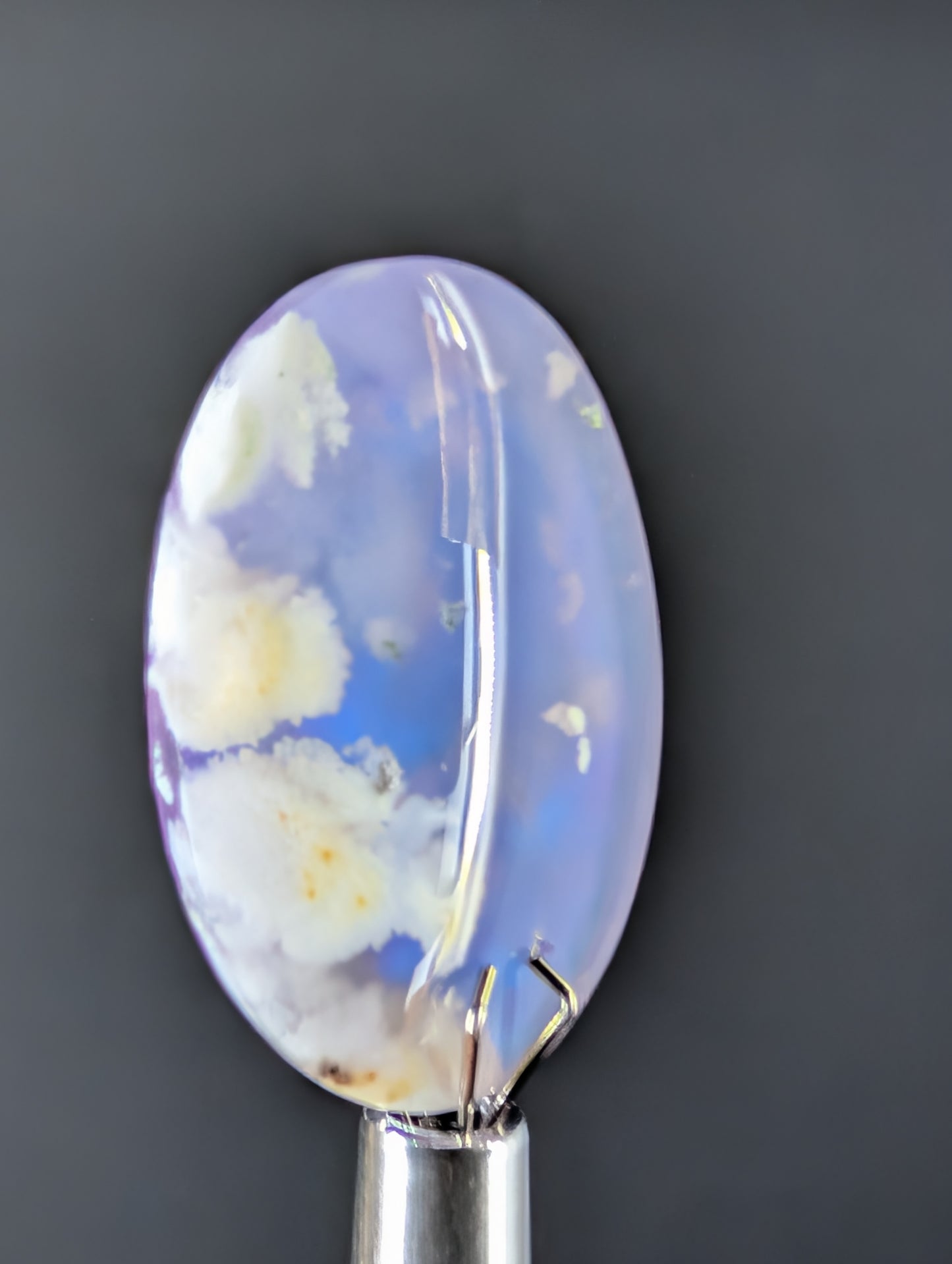 Purple Plume Aurora Doublet Cabochon