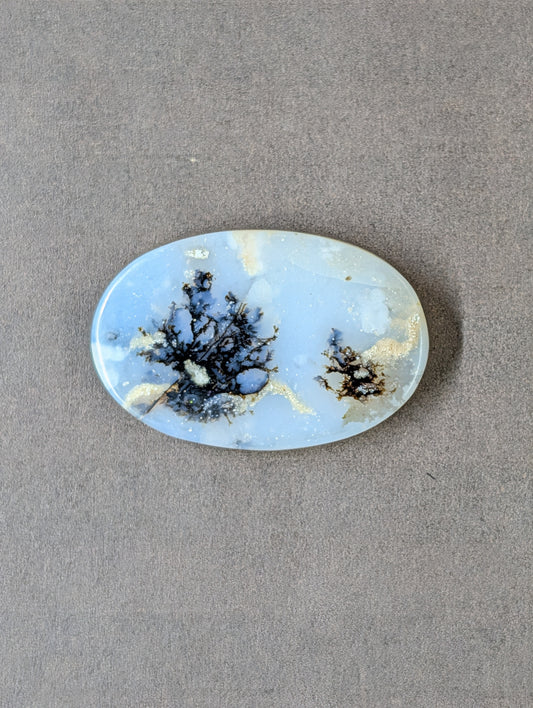Dendritic Opal - Madagascar - 1 Cabochon - Scenic Natural Art