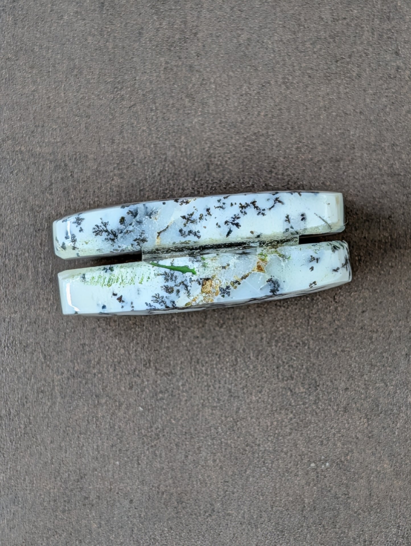 Scenic Dendritic Opal – Madagascar – 3pc Pendant and Earring Set - Top Grade