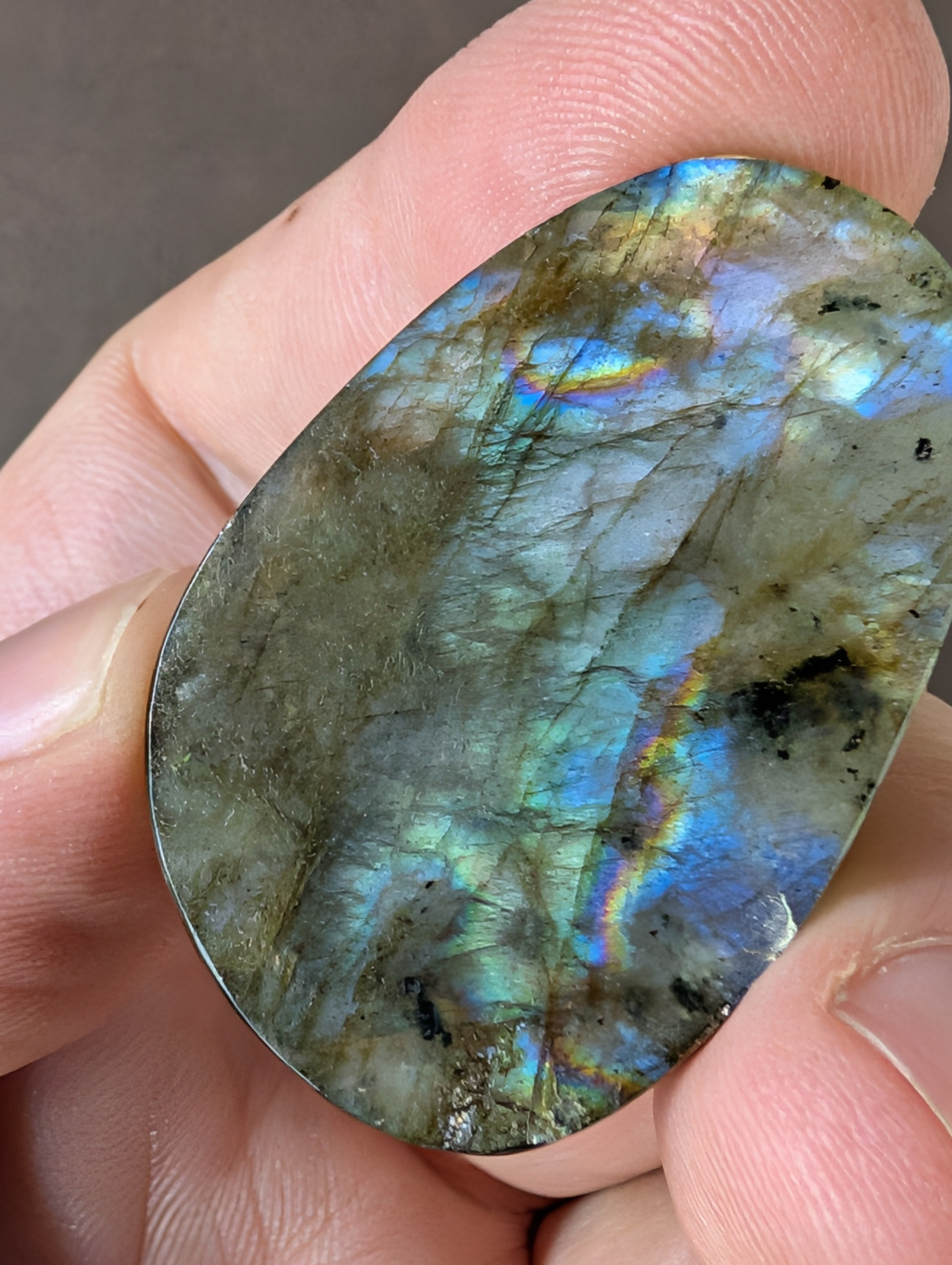 Labradorite Cabochon - Mined in Madagascar - Oval Shape by Sacred Alchemy Studios