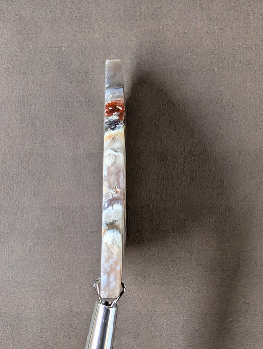 Iron Plume Agate Cabochon