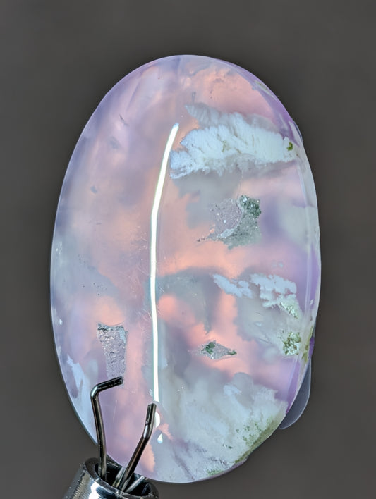 Pink Plume Aurora Doublet Cabochon