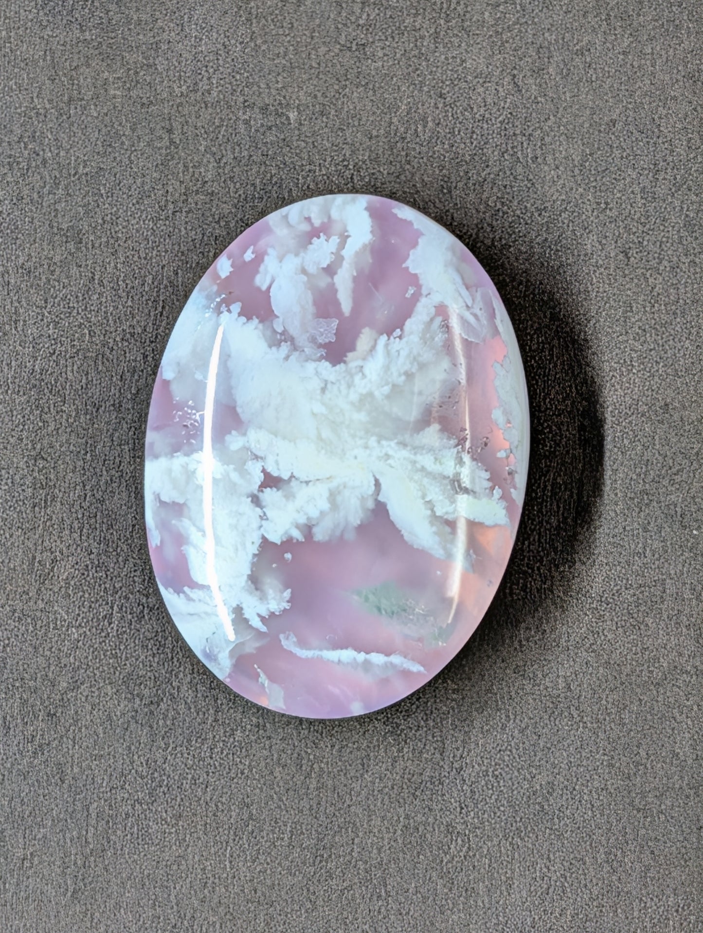 Pink Plume Aurora Doublet Cabochon