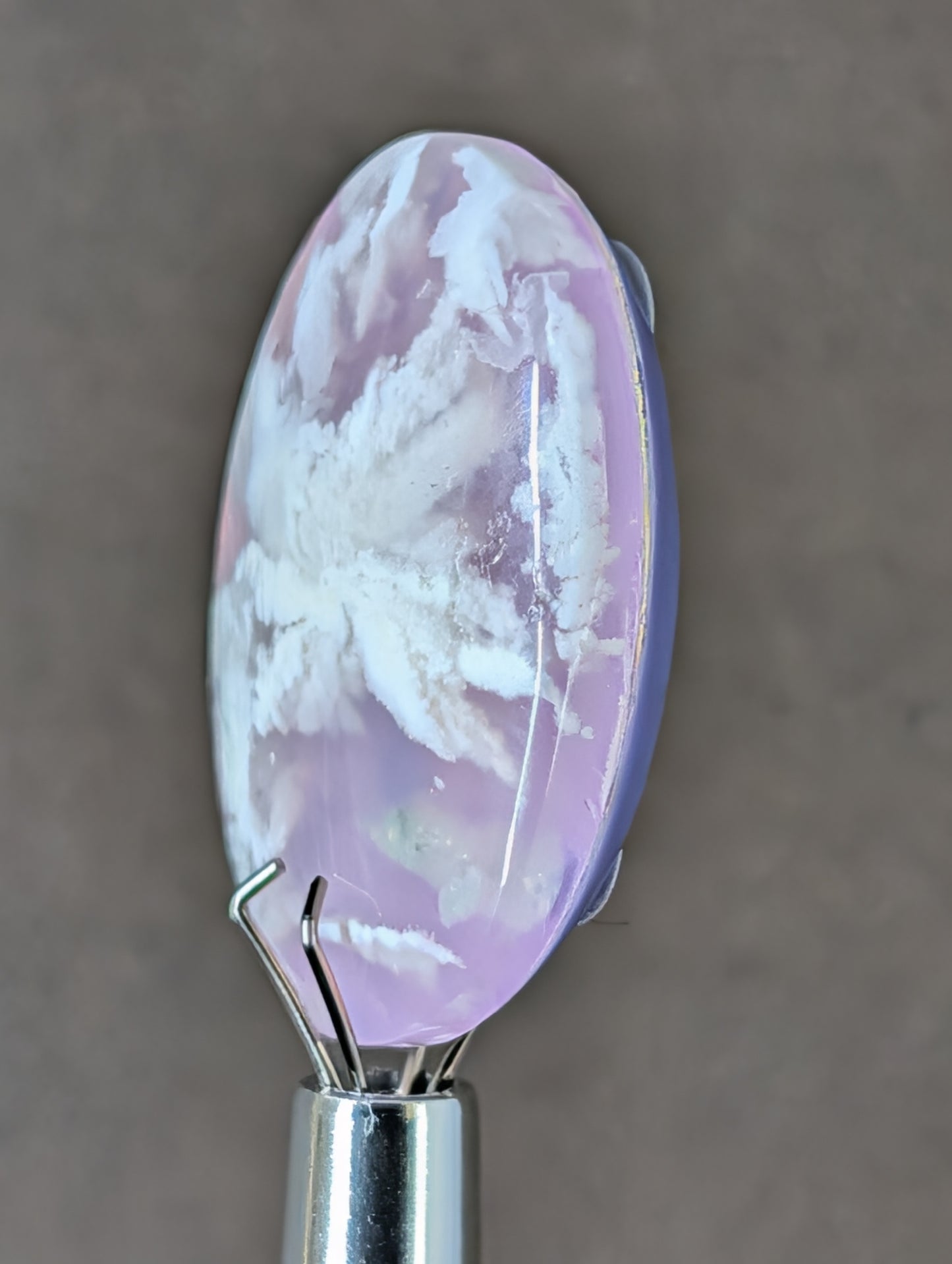 Pink Plume Aurora Doublet Cabochon