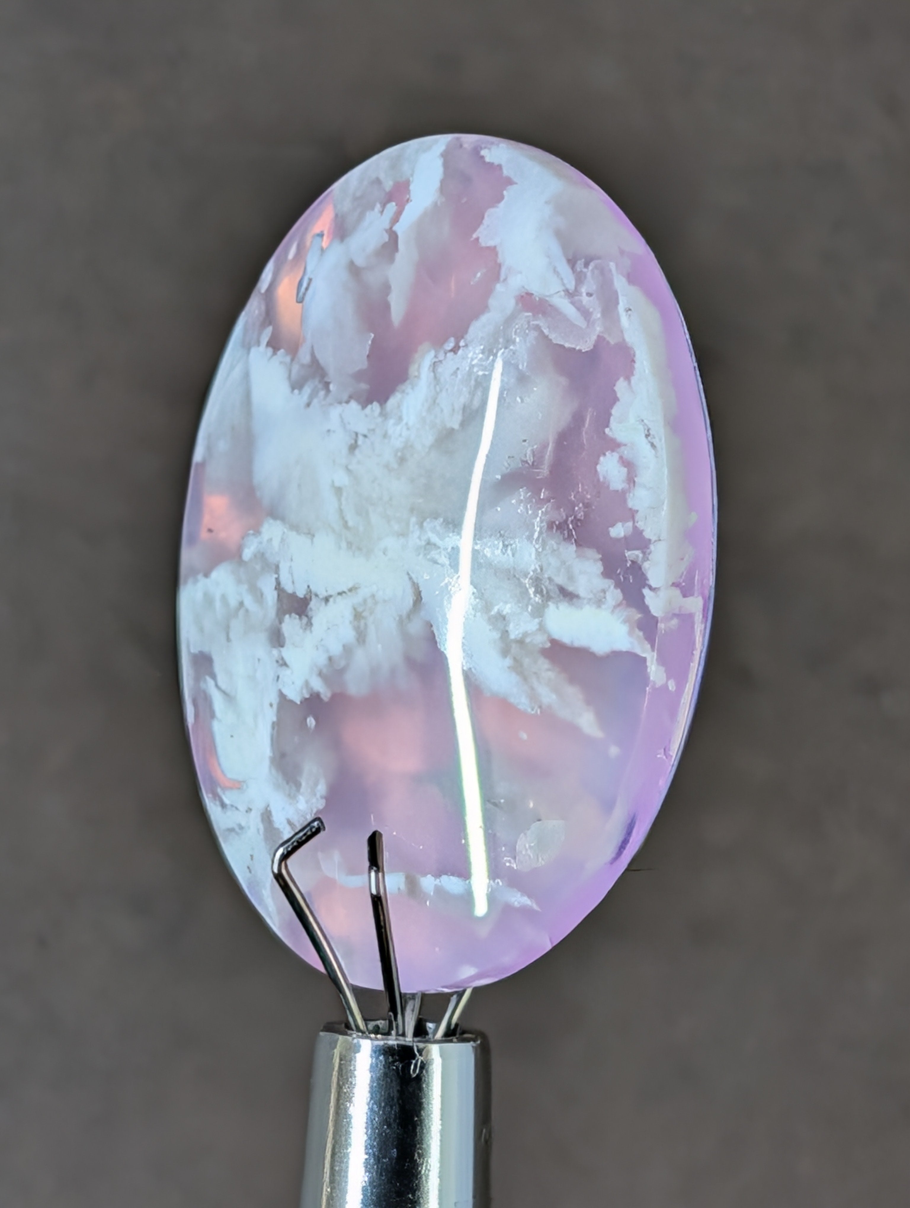 Pink Plume Aurora Doublet Cabochon by Sacred Alchemy Studios