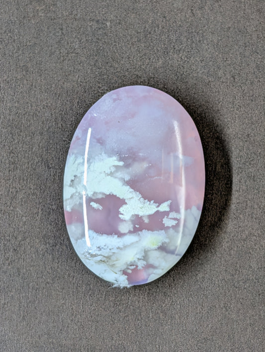 Pink Plume Aurora Doublet Cabochon