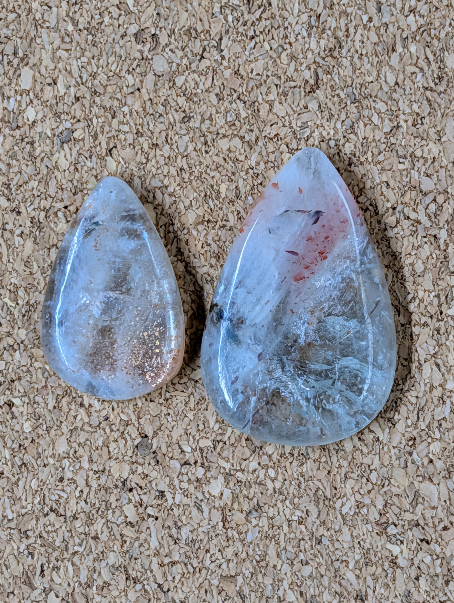 Aquamarine & Sunstone Drop-Tier Cabochons