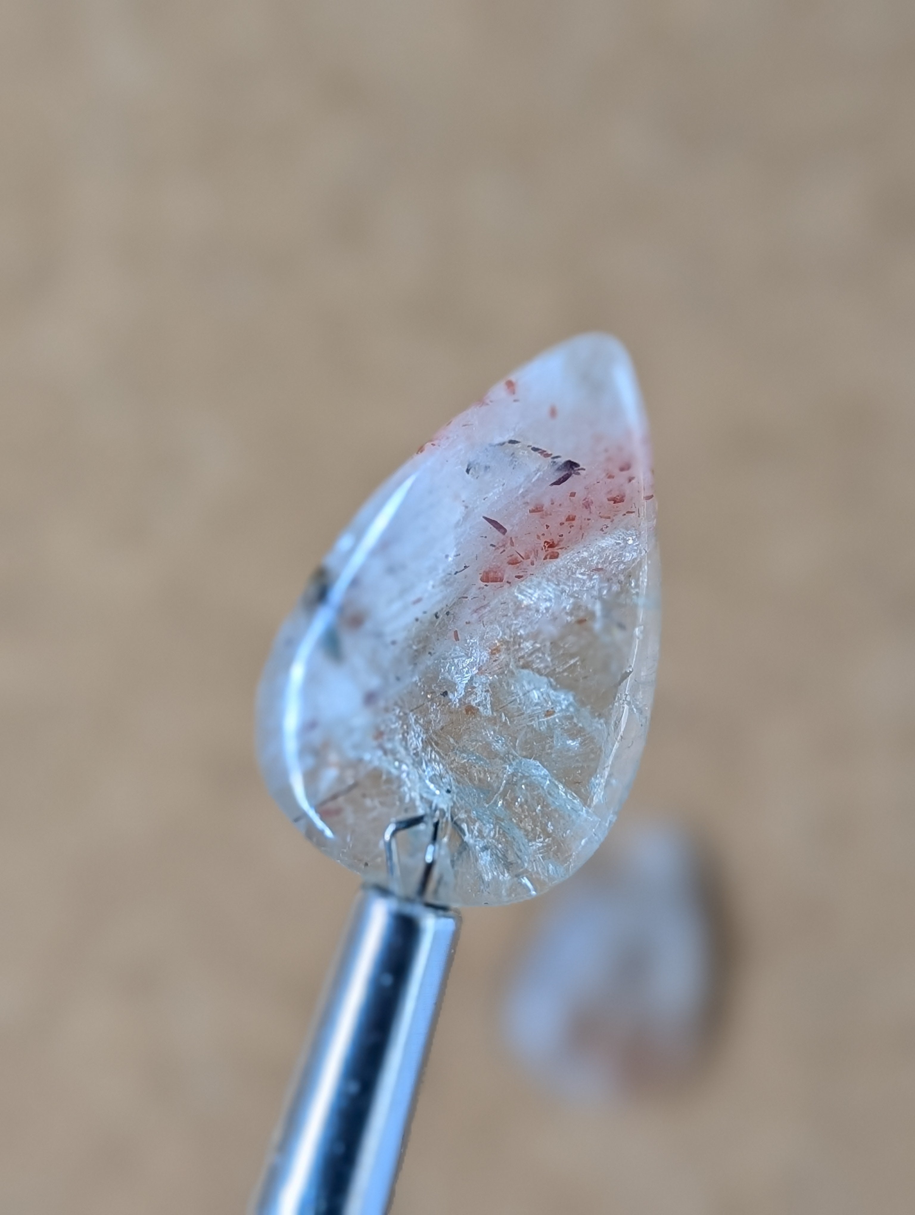 Aquamarine & Sunstone Drop-Tier Cabochons by Sacred Alchemy Studios
