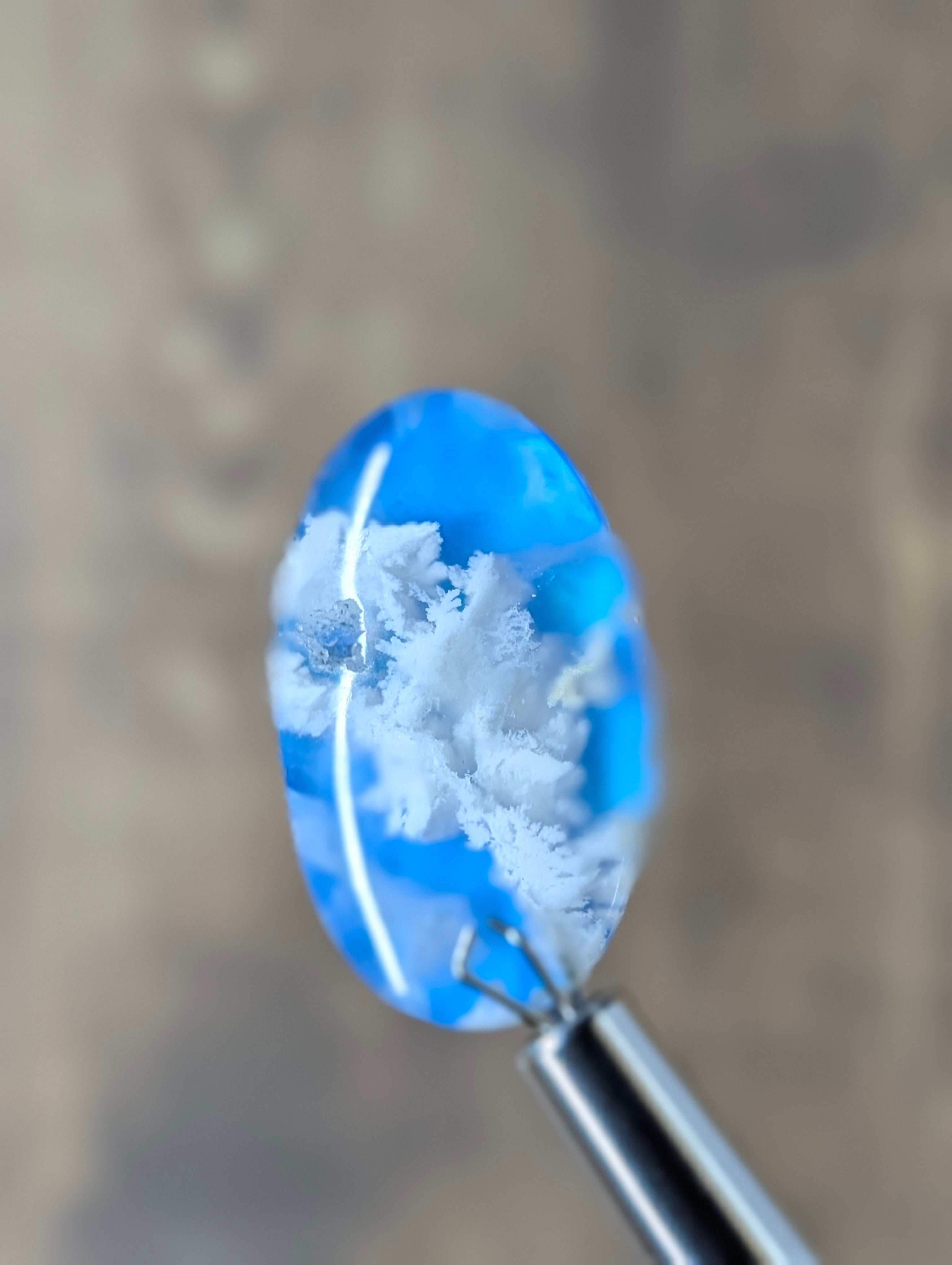 Blue Plume Aurora Doublet Cabochon by Sacred Alchemy Studios