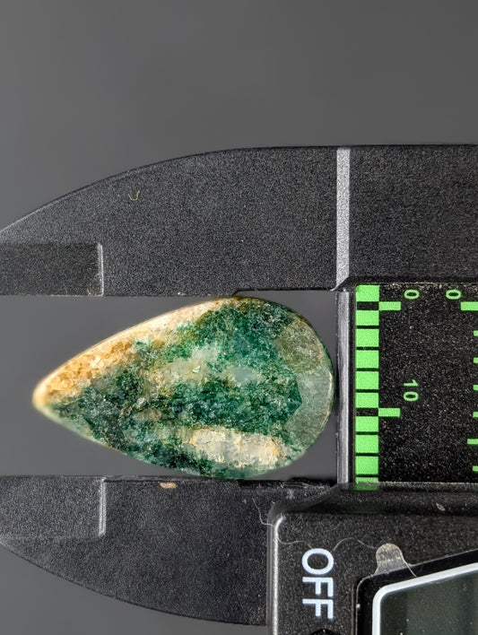 Moss Agate - Faceted Cabochon