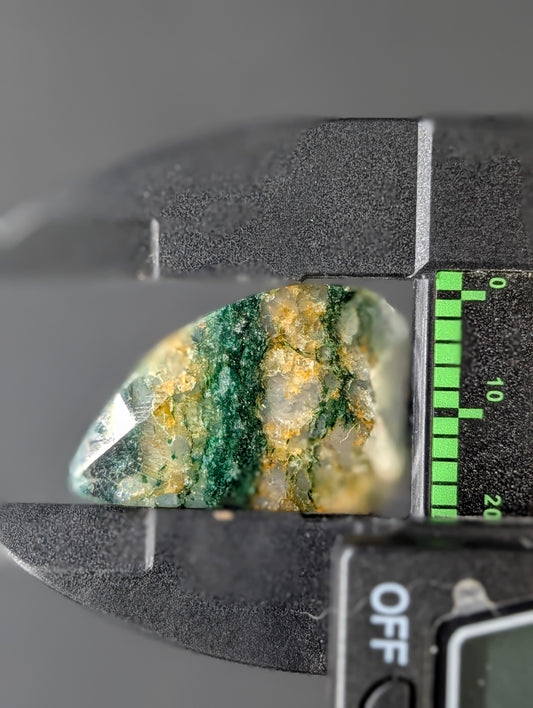 Moss Agate - Faceted Cabochon
