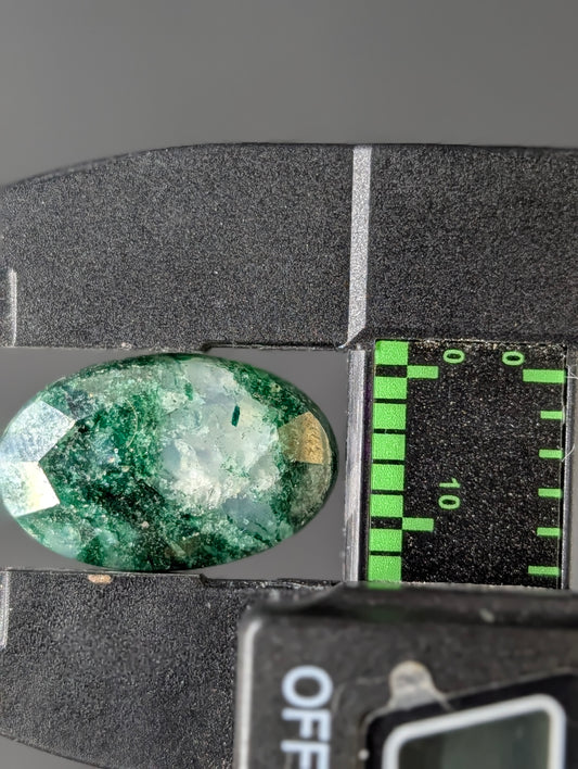 Moss Agate - Faceted Cabochon
