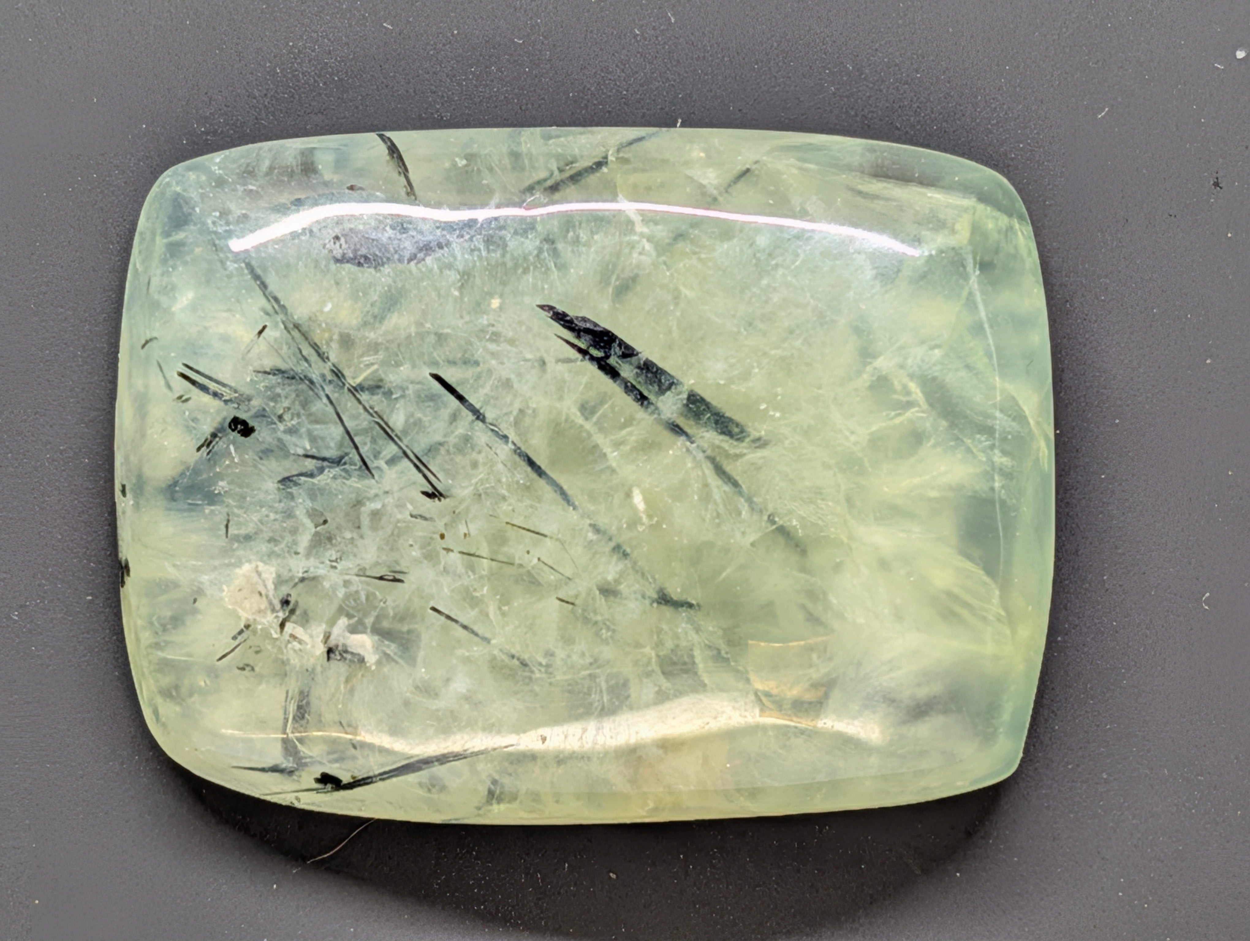 Prehnite – Quebec – Jeffrey Mine – 1 pc Cabochon by Sacred Alchemy Studios
