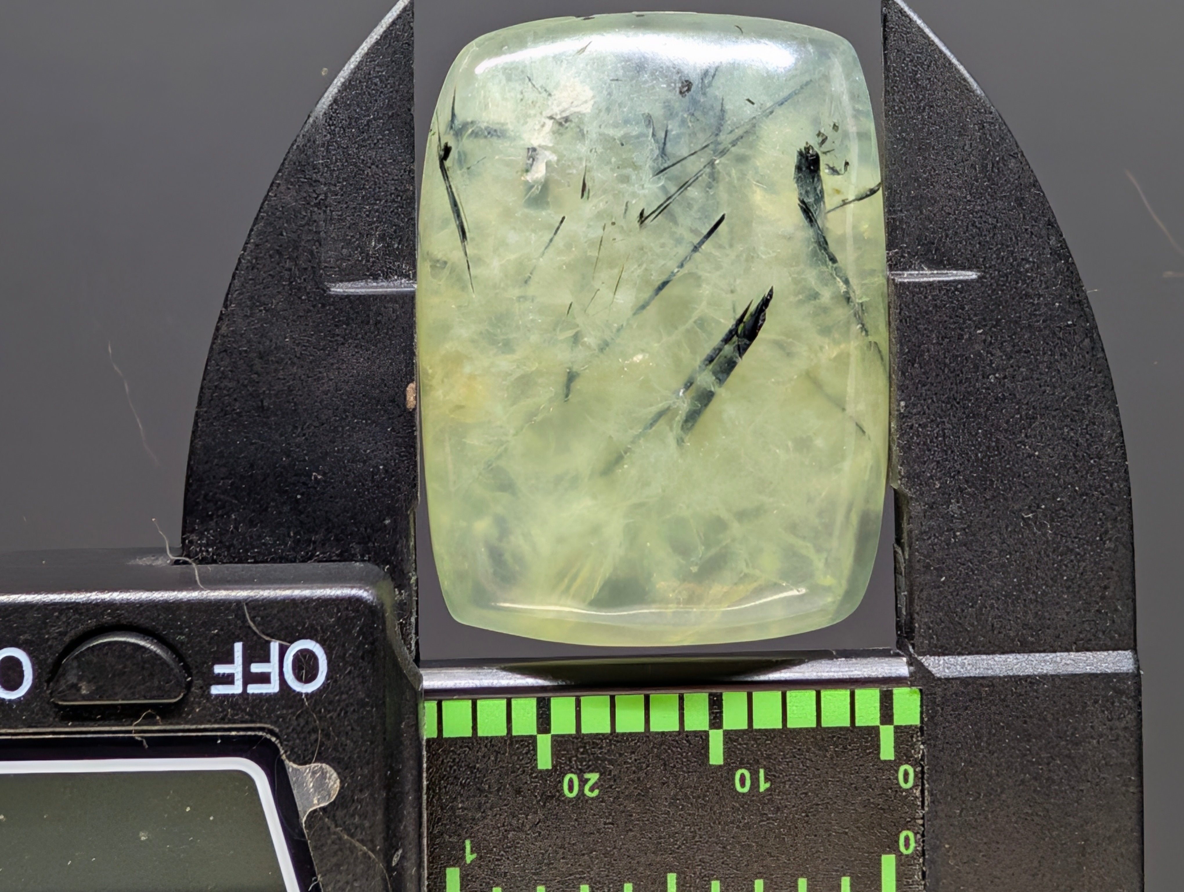 Prehnite – Quebec – Jeffrey Mine – 1 pc Cabochon by Sacred Alchemy Studios