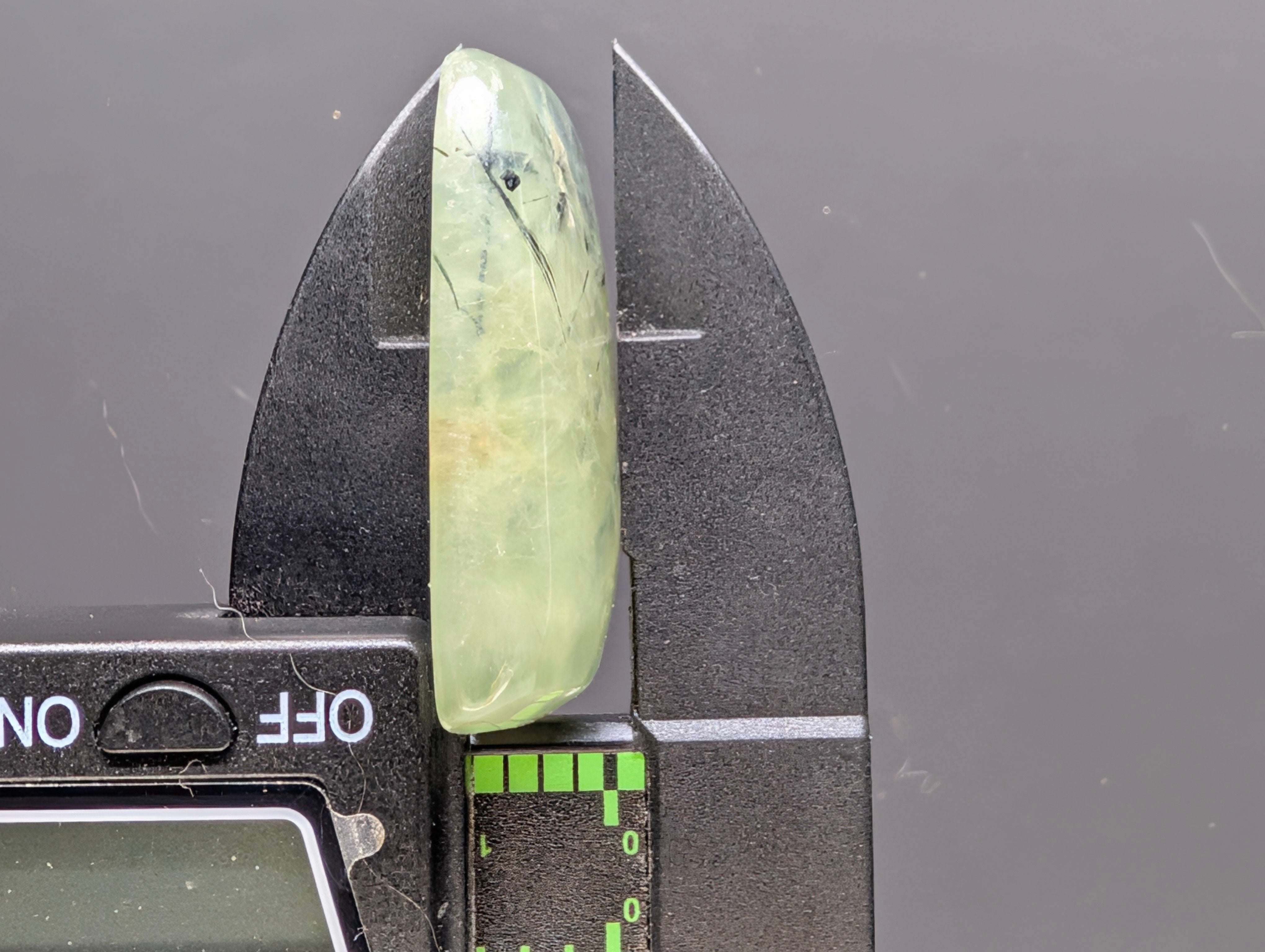 Prehnite – Quebec – Jeffrey Mine – 1 pc Cabochon by Sacred Alchemy Studios