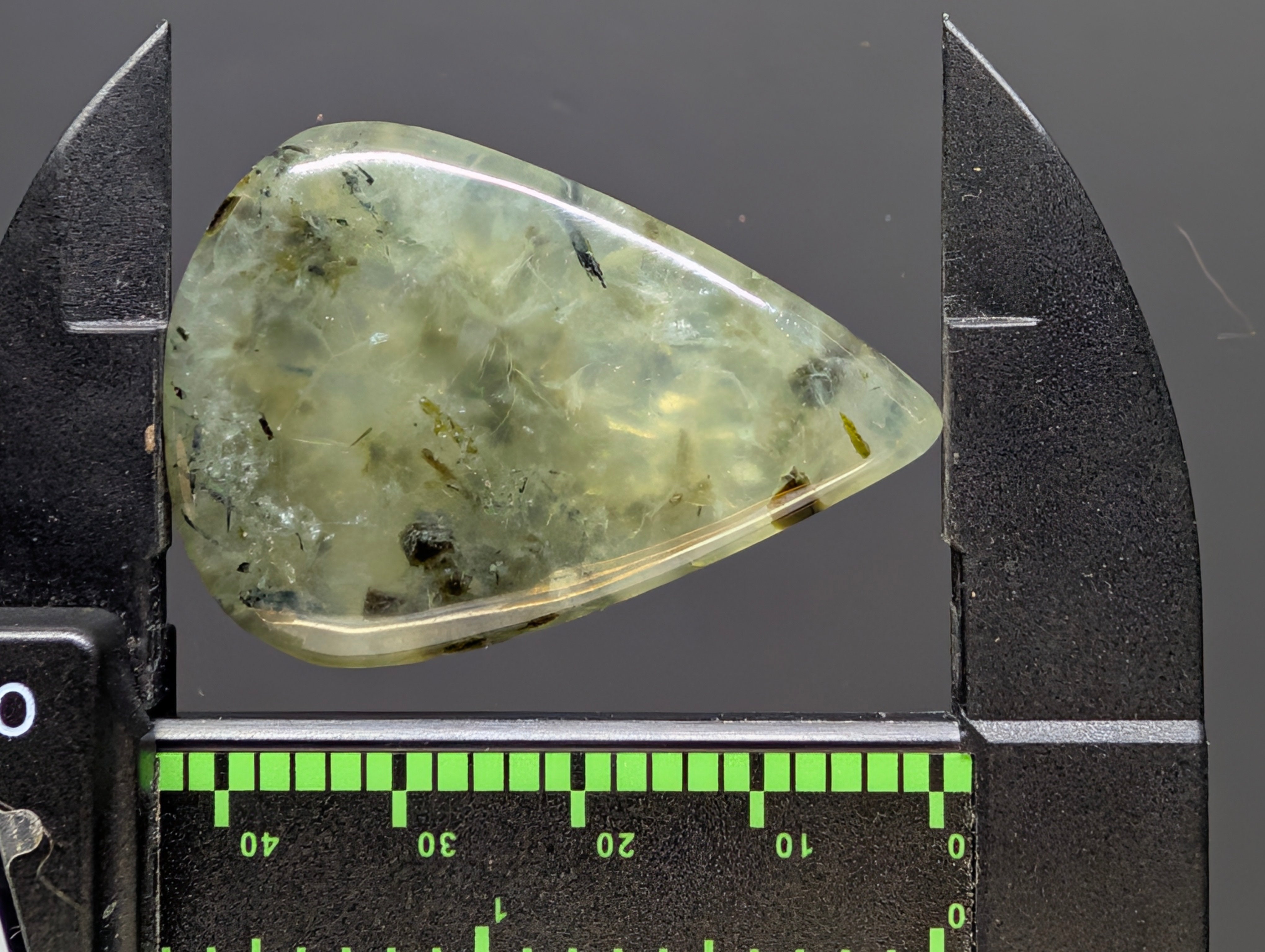 Prehnite – Quebec – Jeffrey Mine – 1 pc Cabochon by Sacred Alchemy Studios