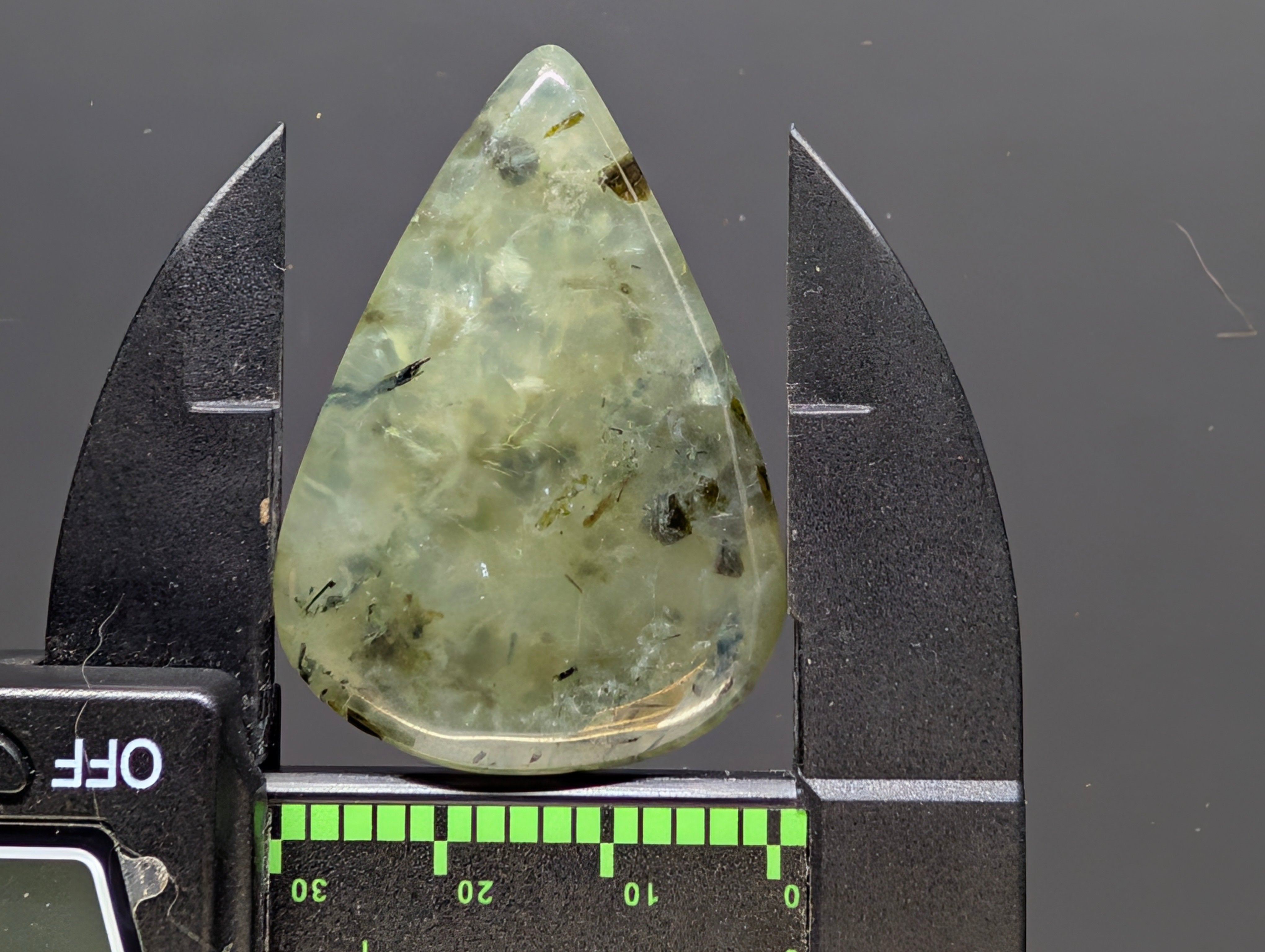 Prehnite – Quebec – Jeffrey Mine – 1 pc Cabochon by Sacred Alchemy Studios